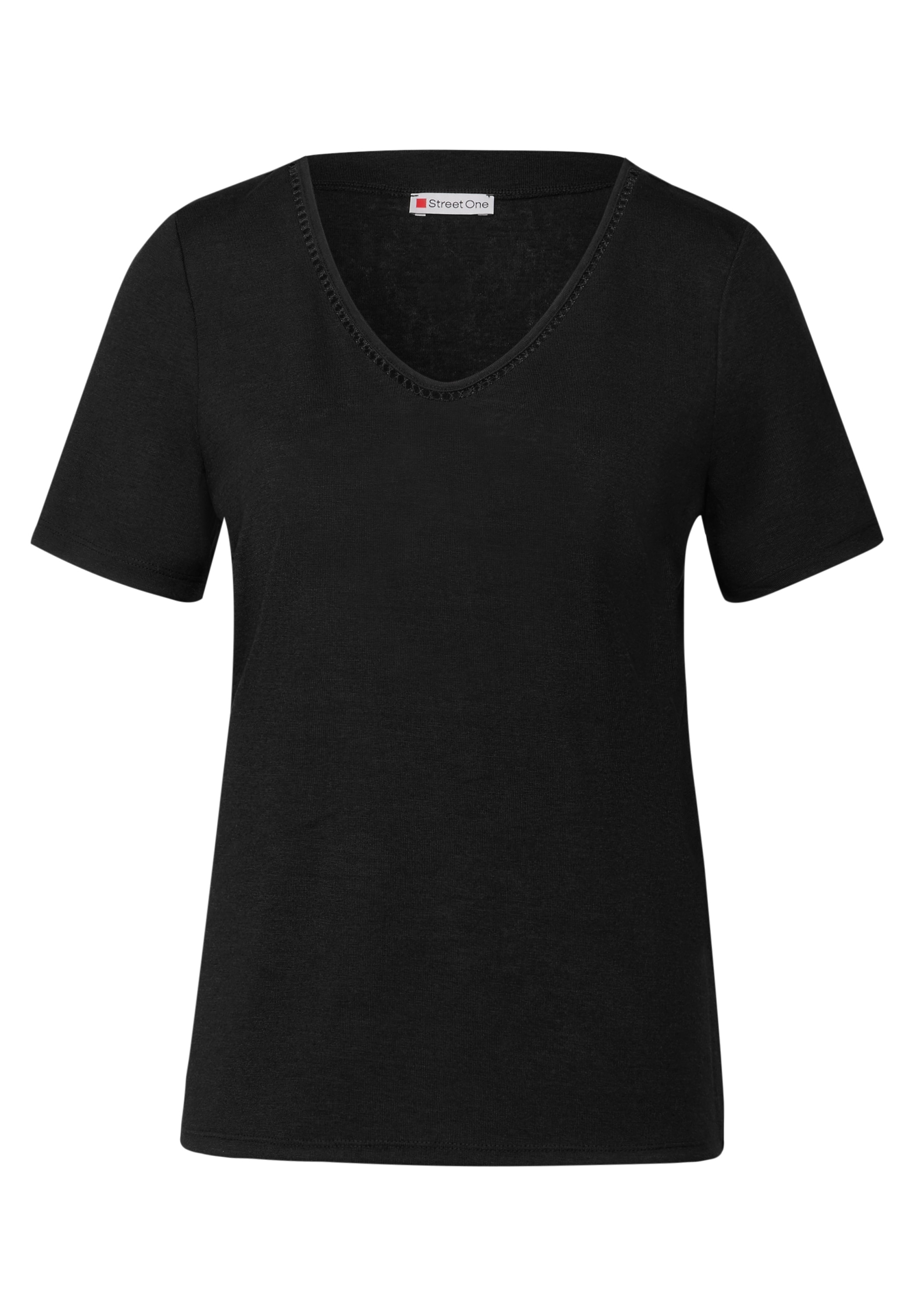 STREET ONE T-Shirt, aus elastischem Materialmix