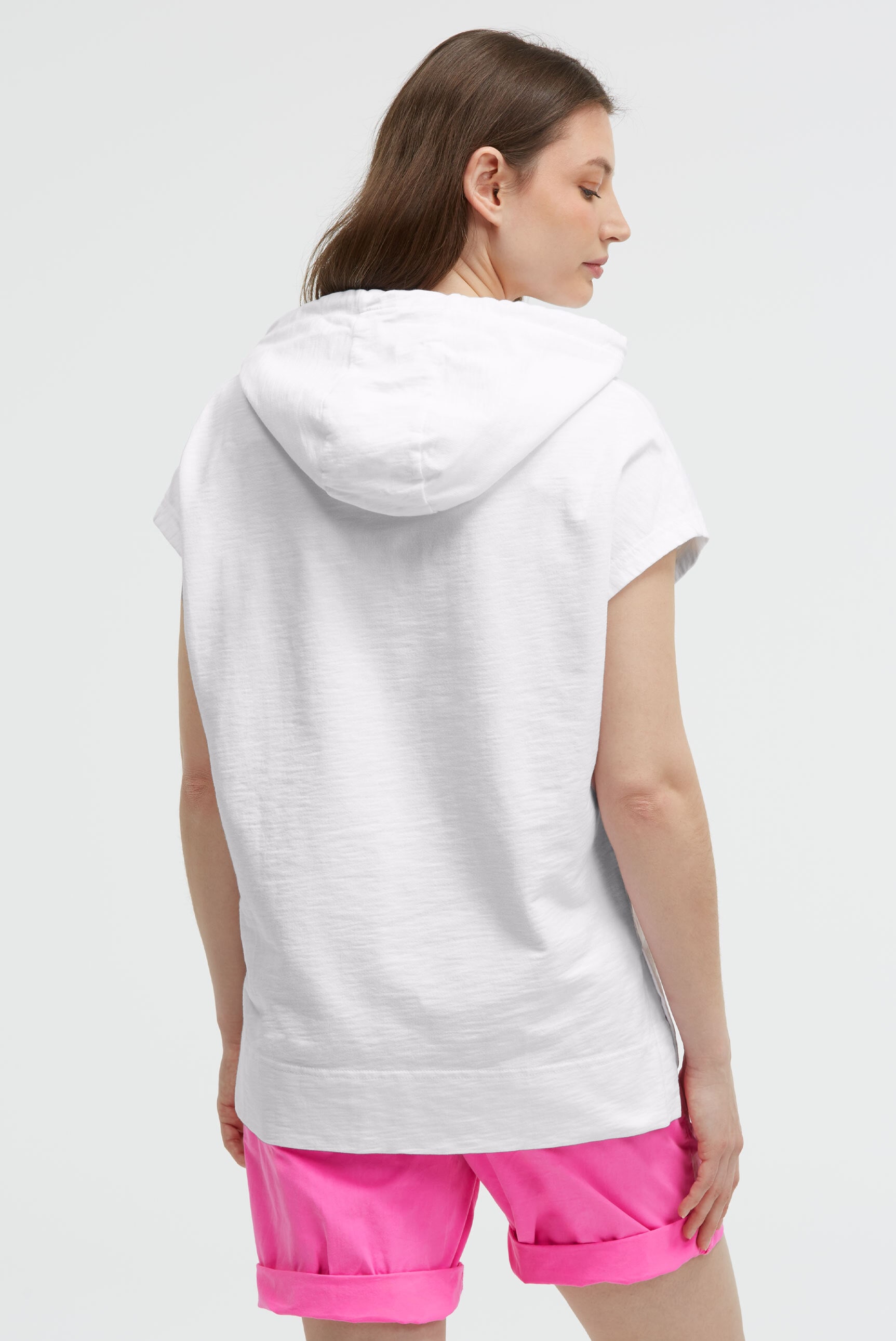 SOCCX Kapuzensweatshirt , mit überschnittener Schulter & Seitenschlitze
