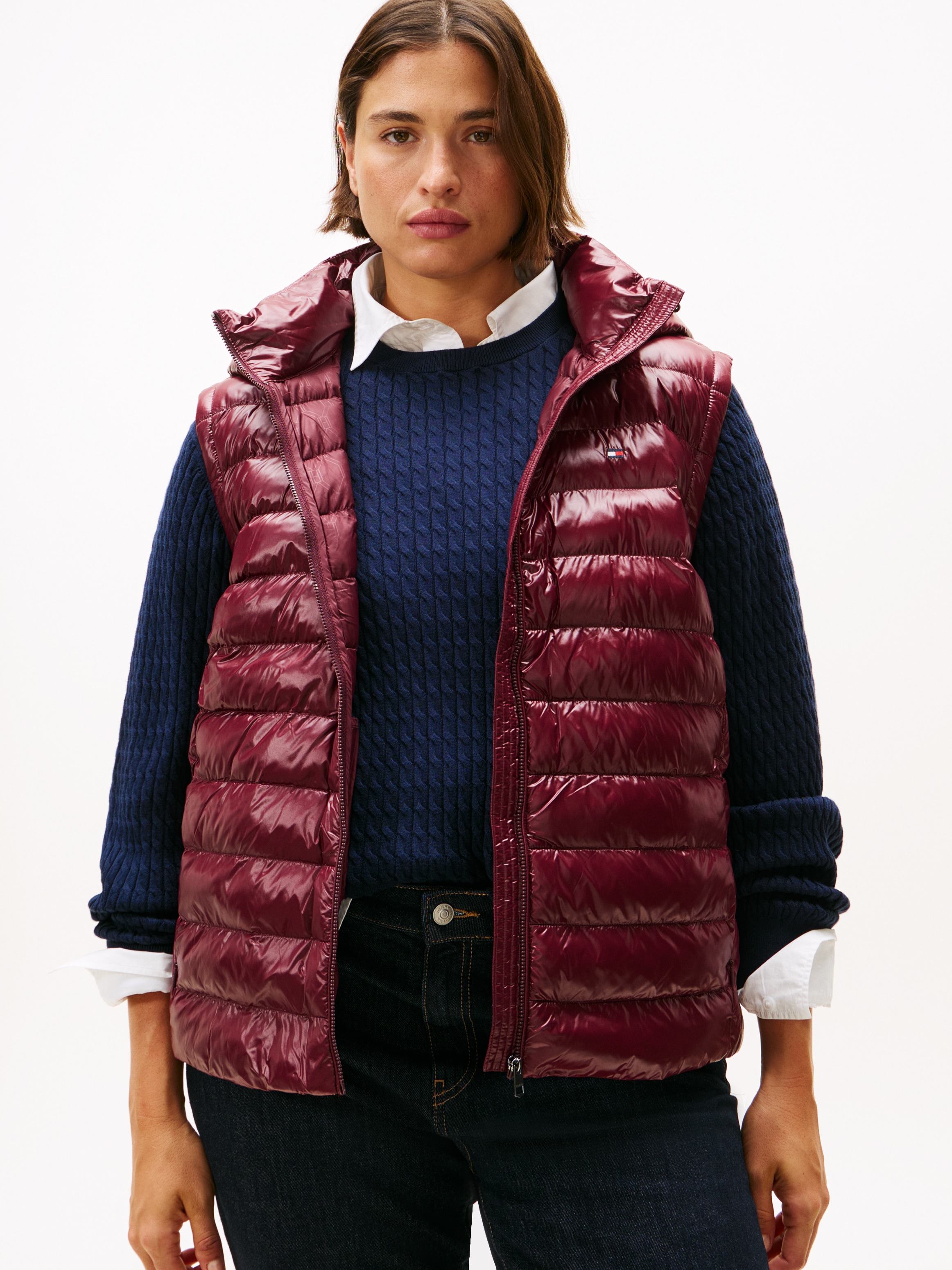 Tommy Hilfiger Curve Steppweste "CRV LW PADDED SLIM VEST", in großen Größen günstig online kaufen