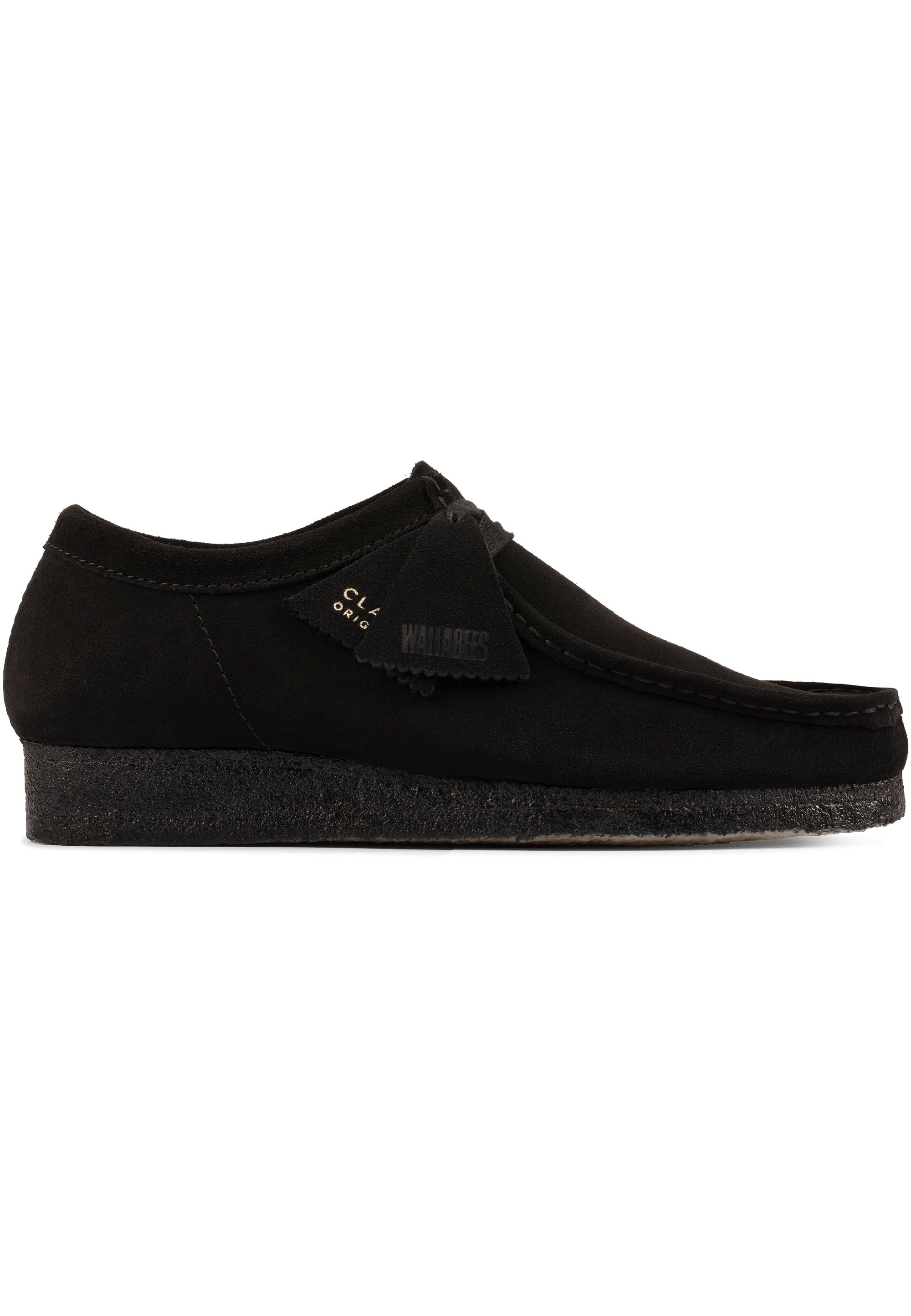 Clarks Schnürschuh "Wallabee Black", aus hochwertigem schwarzem Wildleder günstig online kaufen