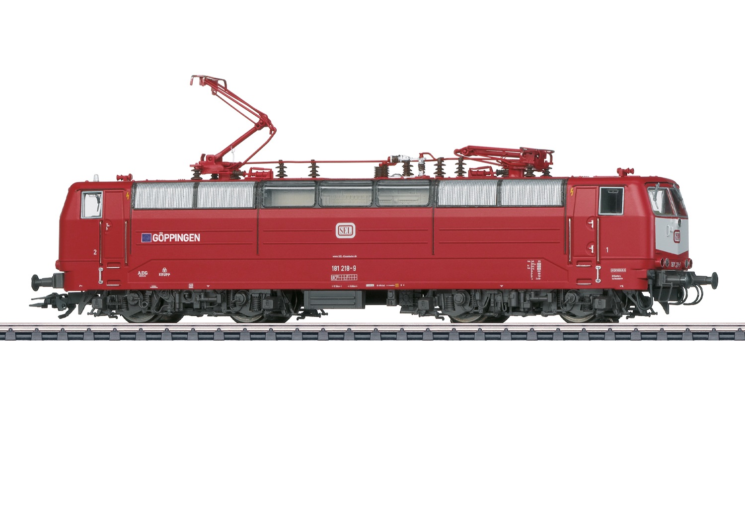 MÄRKLIN Kinder Elektrolokomotive "Baureihe 181.2 - 39587"rot, Kunststoff, Metall, Modelleisenbahn-Fahrzeuge, mit Sound und Licht