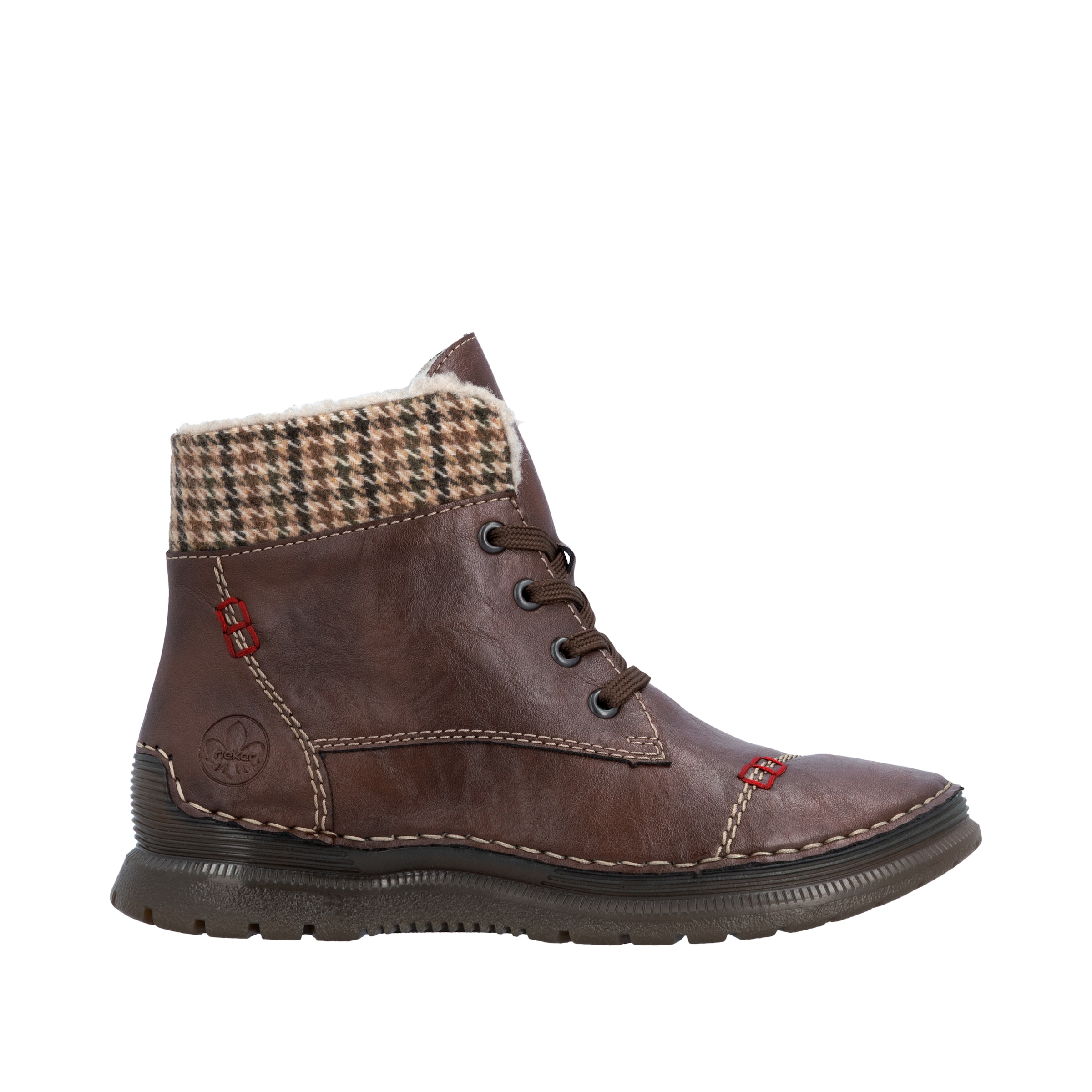 Rieker Schnürboots  Winterboots, Keilstiefelette mit Ziersteppung