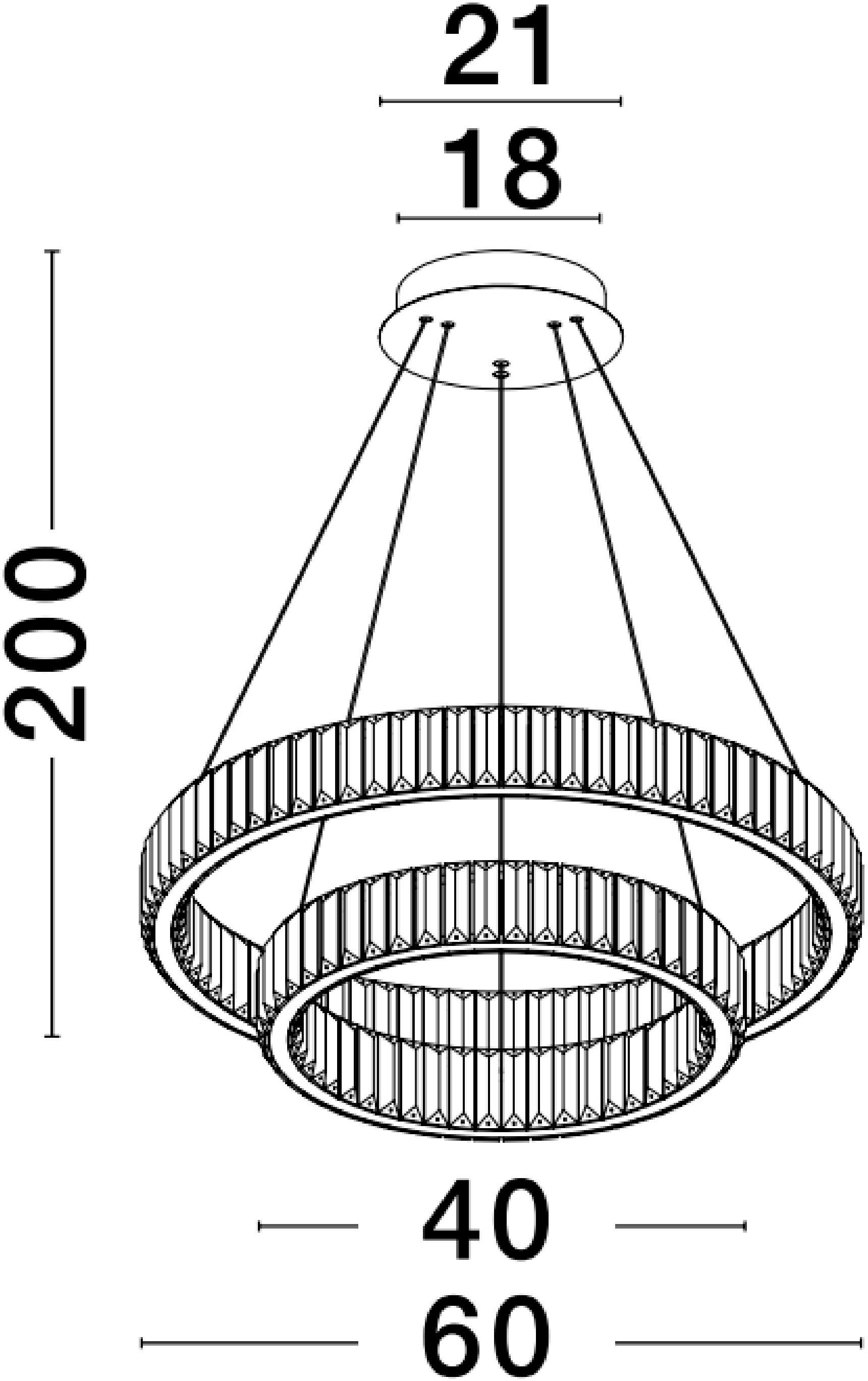 Nova Luce LED-Hängeleuchte »AURELIA«, 2 flammig, Leuchtmittel LED-Modul | LED fest integriert