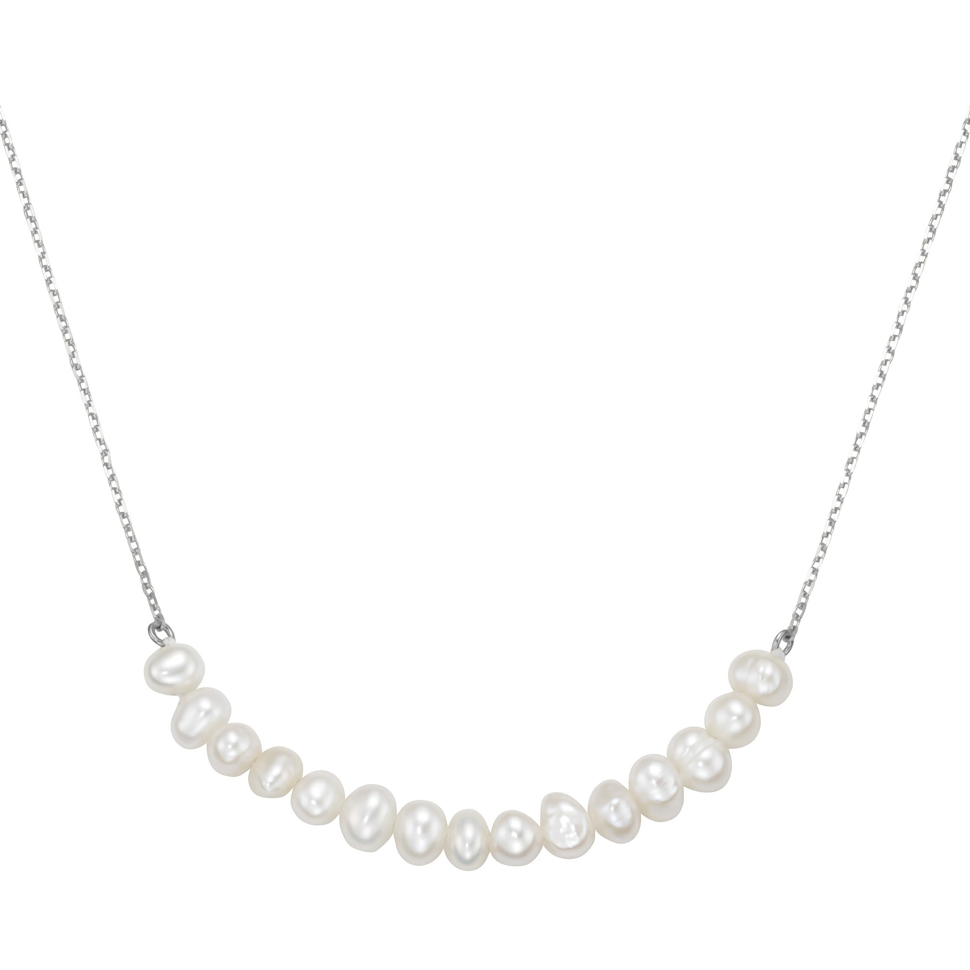 Smart Jewel Collier »mit Süßwasser-Perlen, Silber 925«