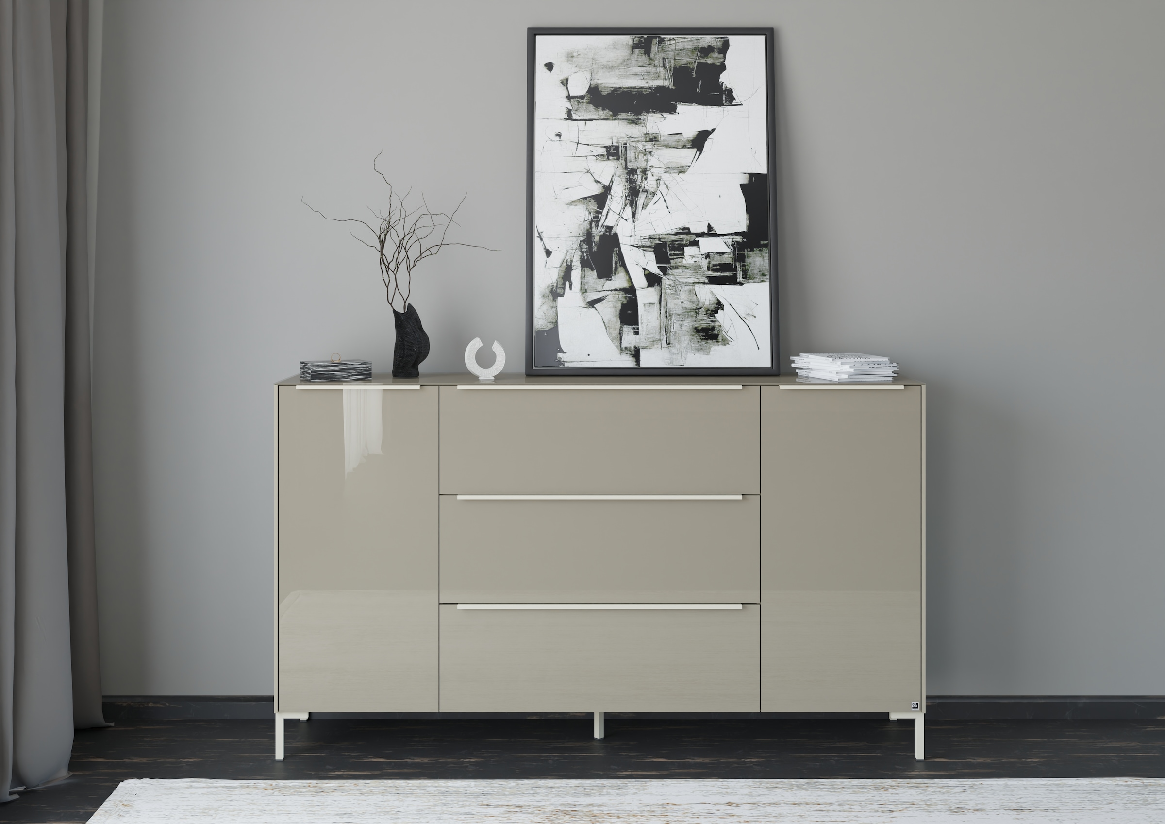 set one by Musterring Sideboard »Reno« 1 Stk. tlg. Mit Winkelfuß in diversen Farben, 108 cm Höhe & Farbauswahl