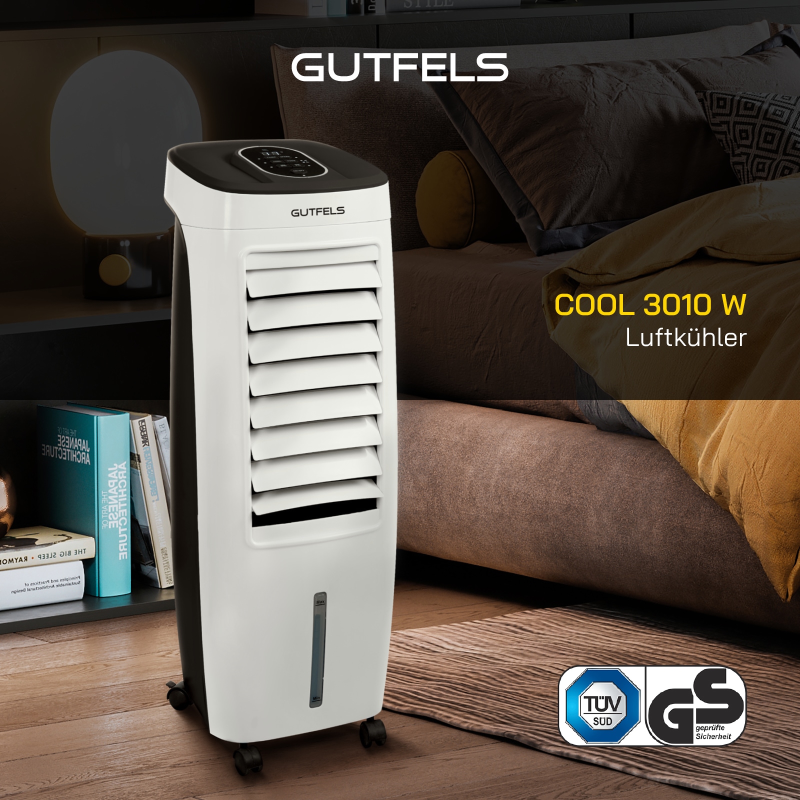 Gutfels Kombigerät Luftbefeuchter und -reiniger »Luftkühler COOL 3010W«, leiser, effizient, 3 Leistungsstufen, 7 Liter Tank, modernes Design