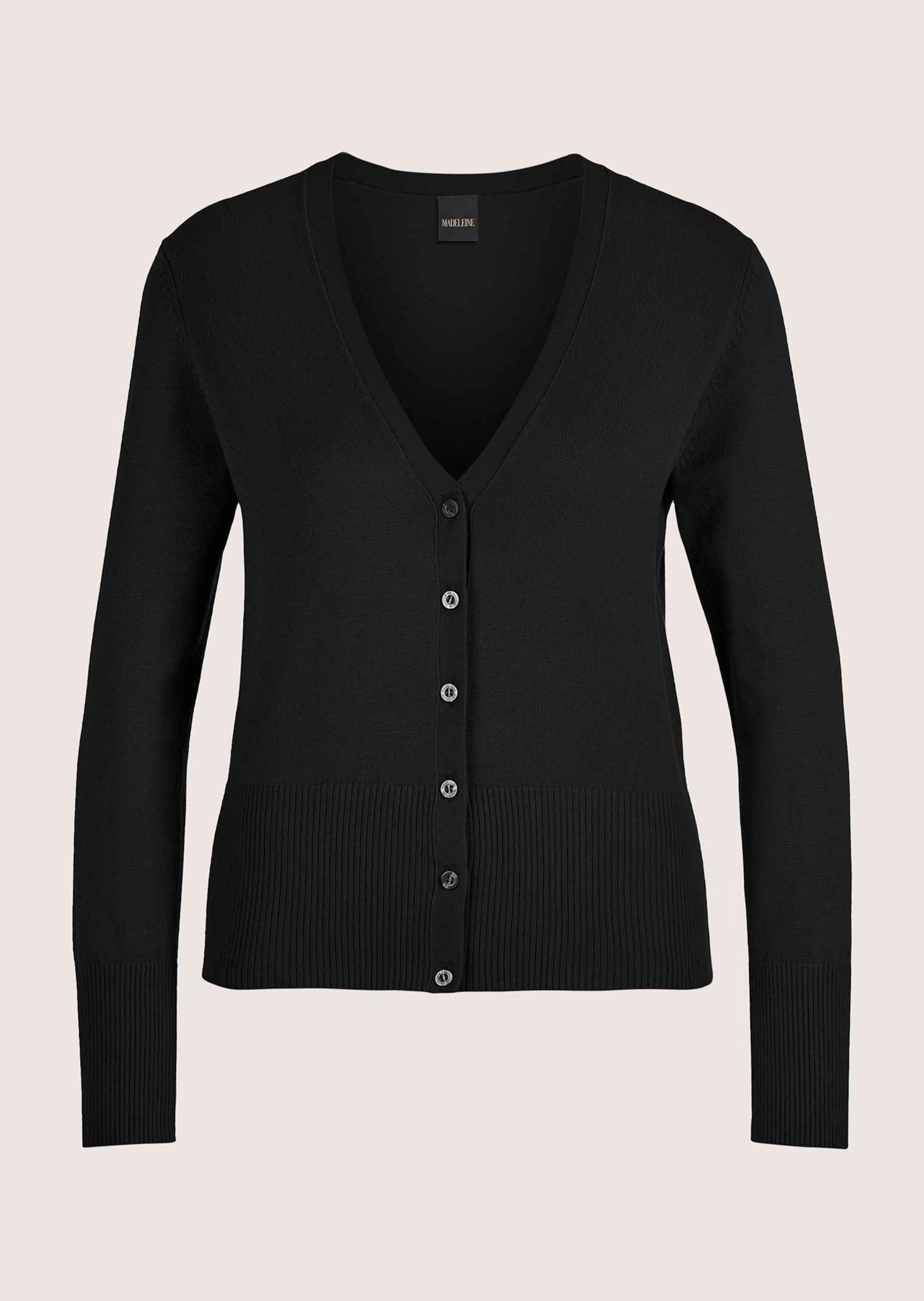 MADELEINE Strickjacke »Strickjacke Eleganter Viskose-Cardigan mit Knopfleiste«