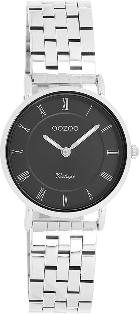 OOZOO Damen Quarzuhr, silber, Armbanduhren, Armbanduhr, Damenuhr, Edelstahlarmband, analog