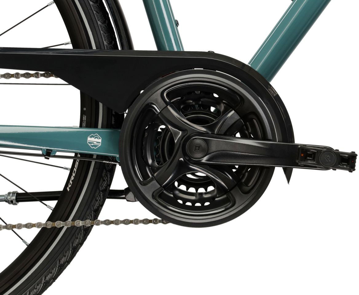 Kross Trekkingrad »Herren-Trekkingrad 28" Trans 3.0 Grün 24 Gänge« 24 Gang Shimano ACERA M3020 Schaltwerk Kettenschaltung