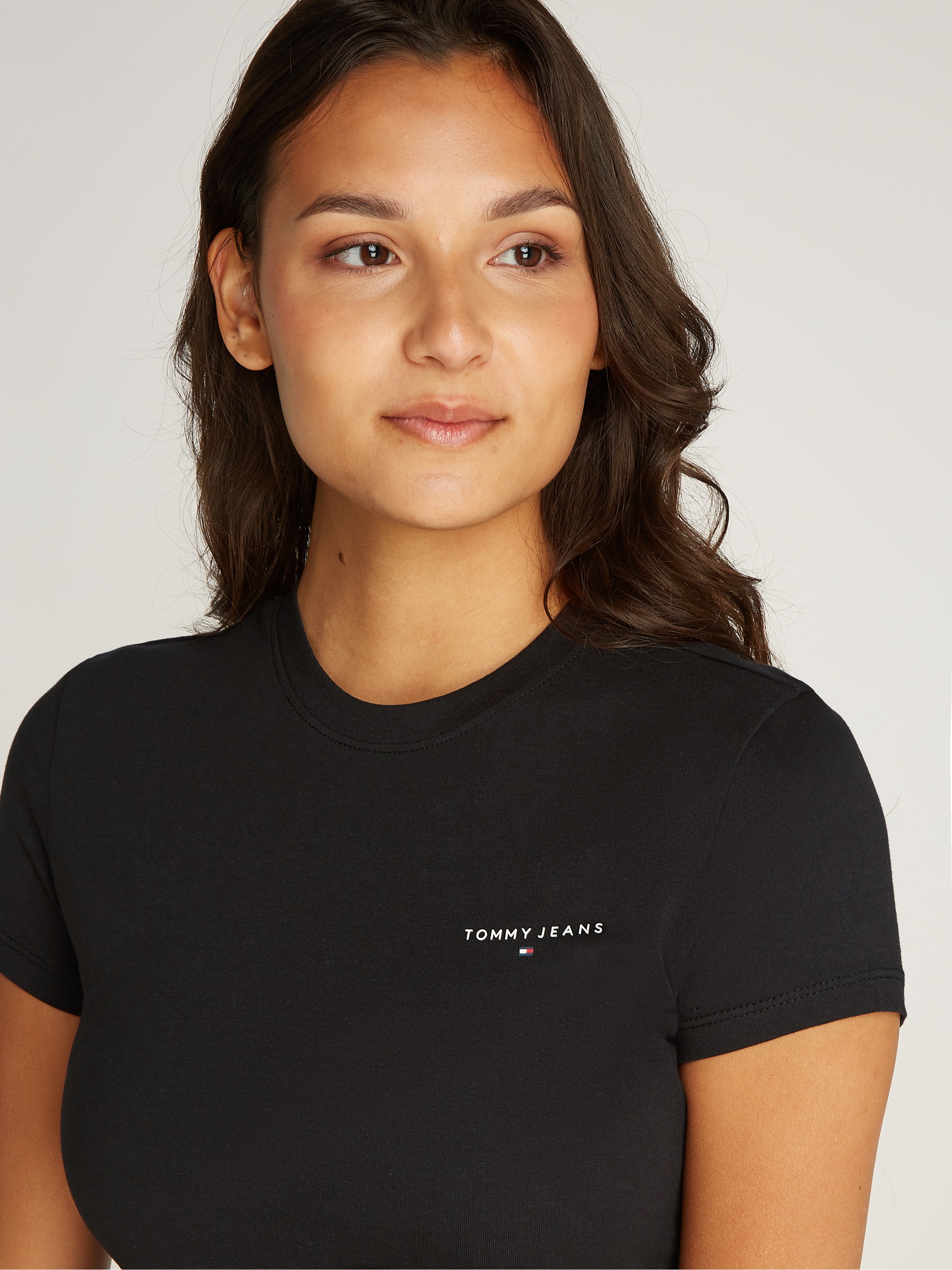 Tommy Jeans T-Shirt »Tjw 2Pack Slim Linear Tee« Packung, 2er-Pack,  mit Logoschriftzug, in Unifarbe