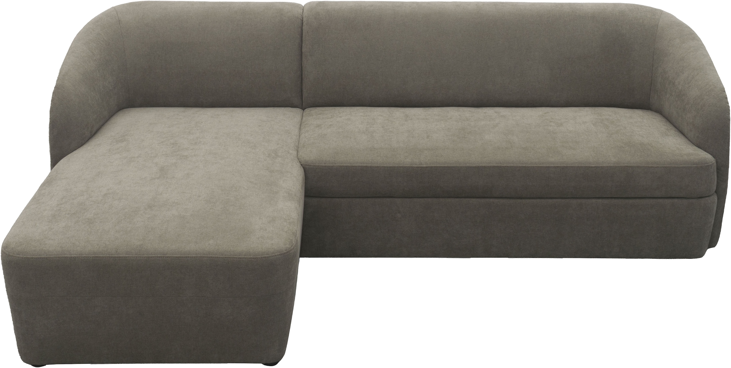 DOMO collection Ecksofa »Orbis, modernes, klares Design mit schmalen, abgerundeten Armlehnen« whlw. mit Bettfunktion u./o. Bettkasten, aus Luxus- Microfaser
