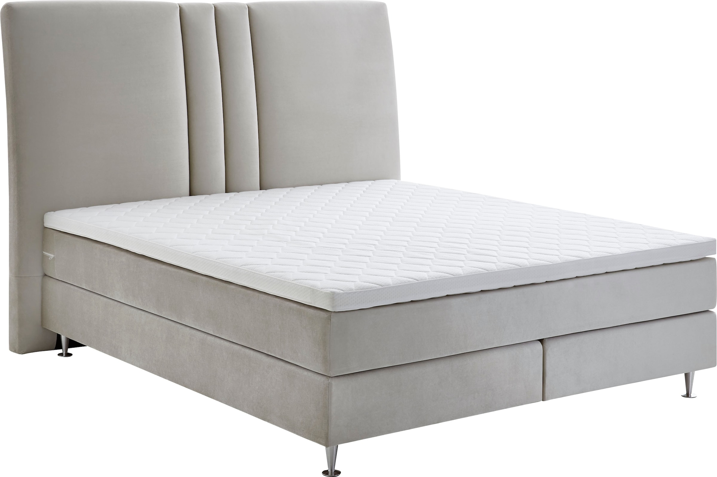 ATLANTIC home collection Boxspringbett "Rita", mit Topper und hohen Kopftei günstig online kaufen