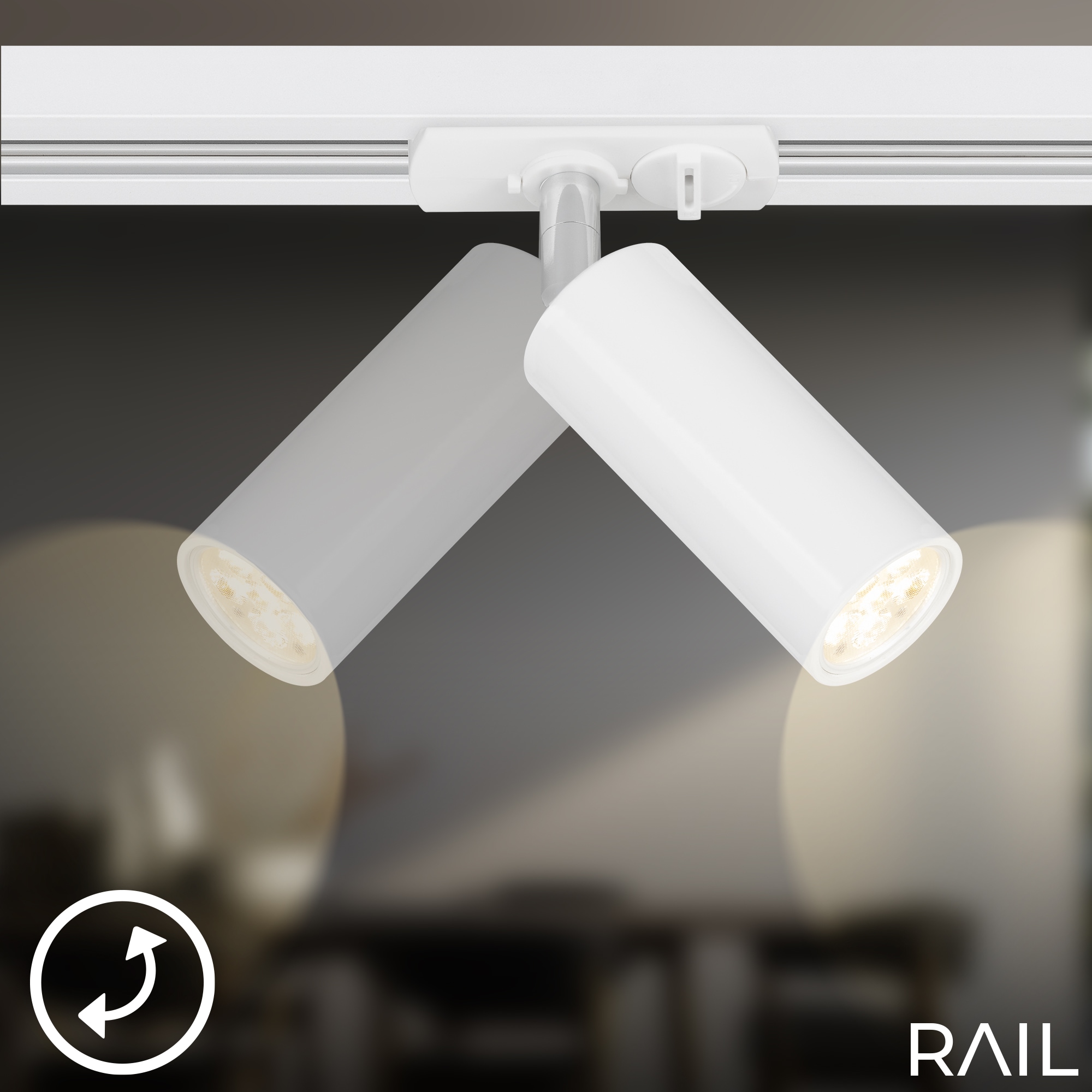 Briloner Leuchten Schienensystem-Leuchten »RAIL« LED-Board 1 Stk. LED Spotlight 40x100 mm Weiß  5,5W Schienensystem Rail Büro Küche