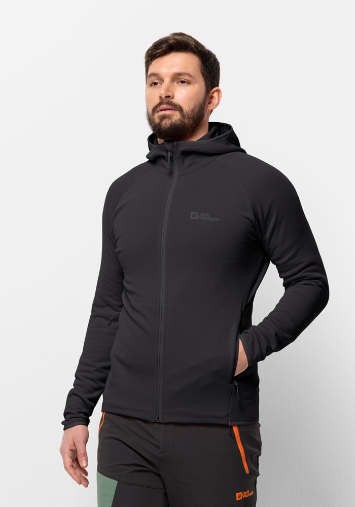 Jack Wolfskin Fleecejacke "BAISELBERG HOODED FZ M", mit Kapuze