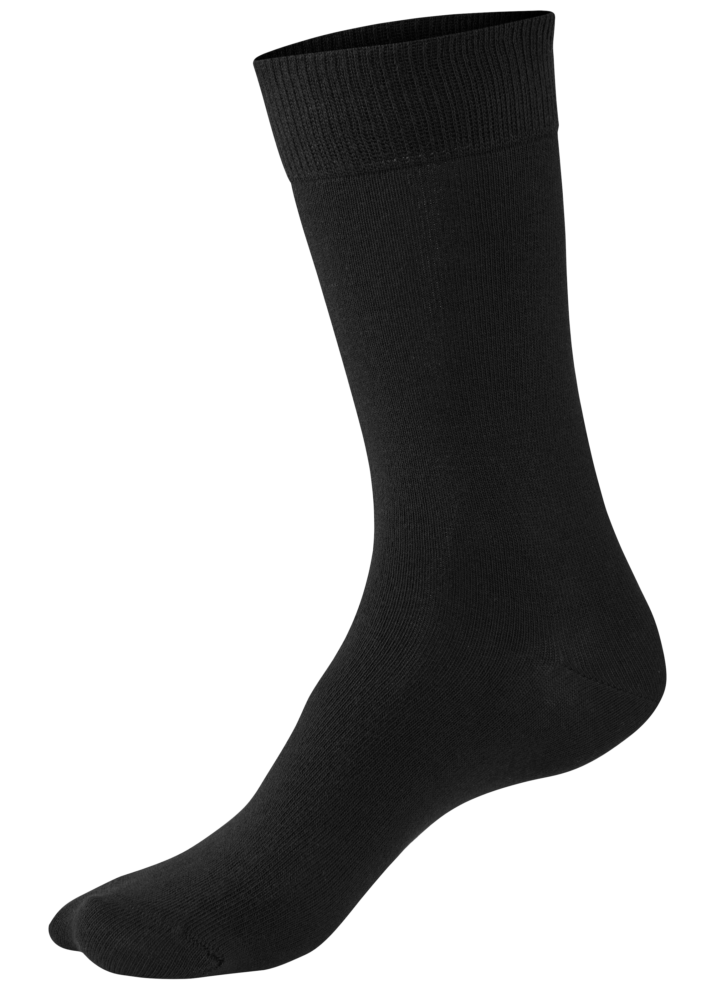 H.I.S Freizeitsocken »Damen und Herren Atmungsaktiver Baumwollanteil; Business, Basic« Packung, 10 Stk. tlg. mit weichen Rippbündchen
