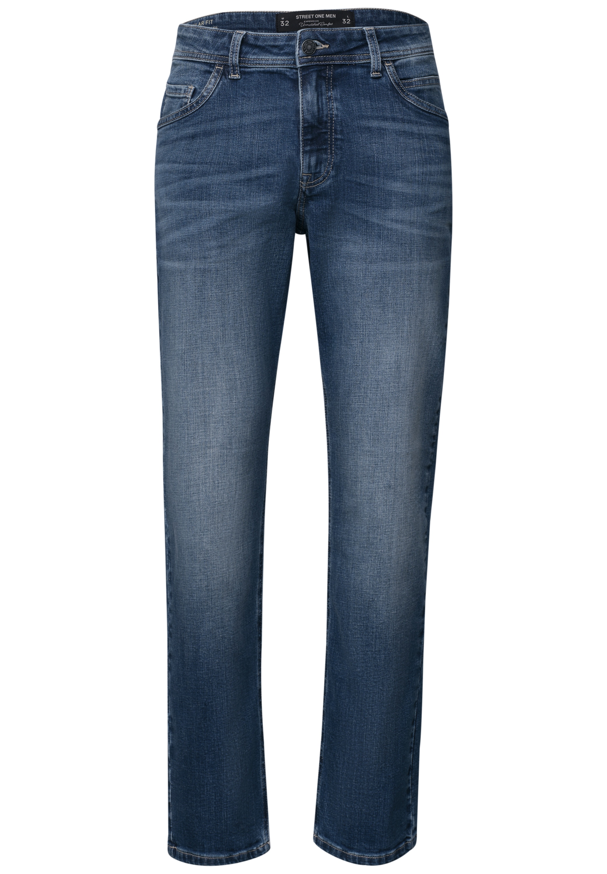 STREET ONE MEN Regular-fit-Jeans aus Baumwolle mit Stretchanteil