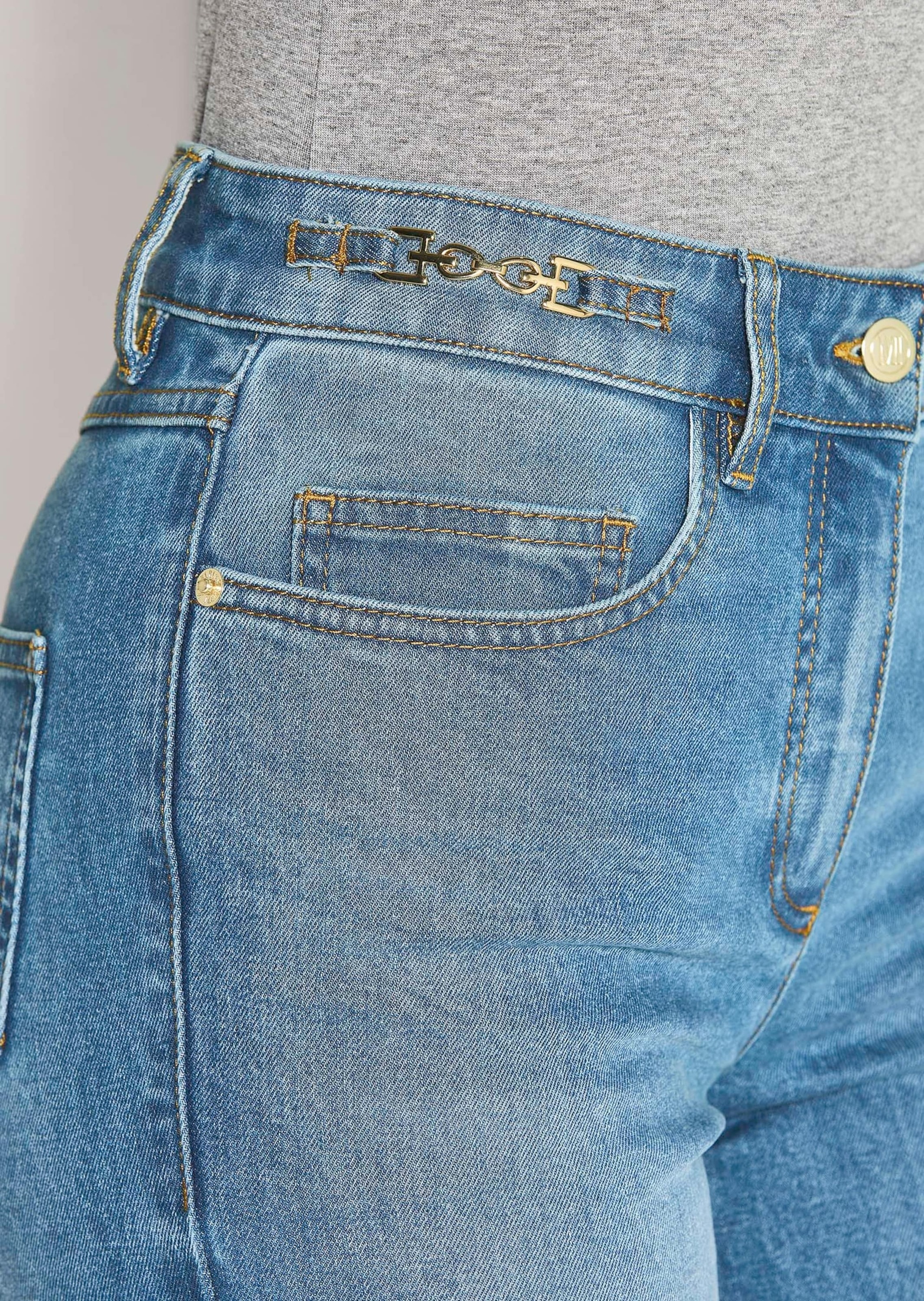 MADELEINE Regular-fit-Jeans »Jeans Lange Slim Fit Stretch-Jeans«