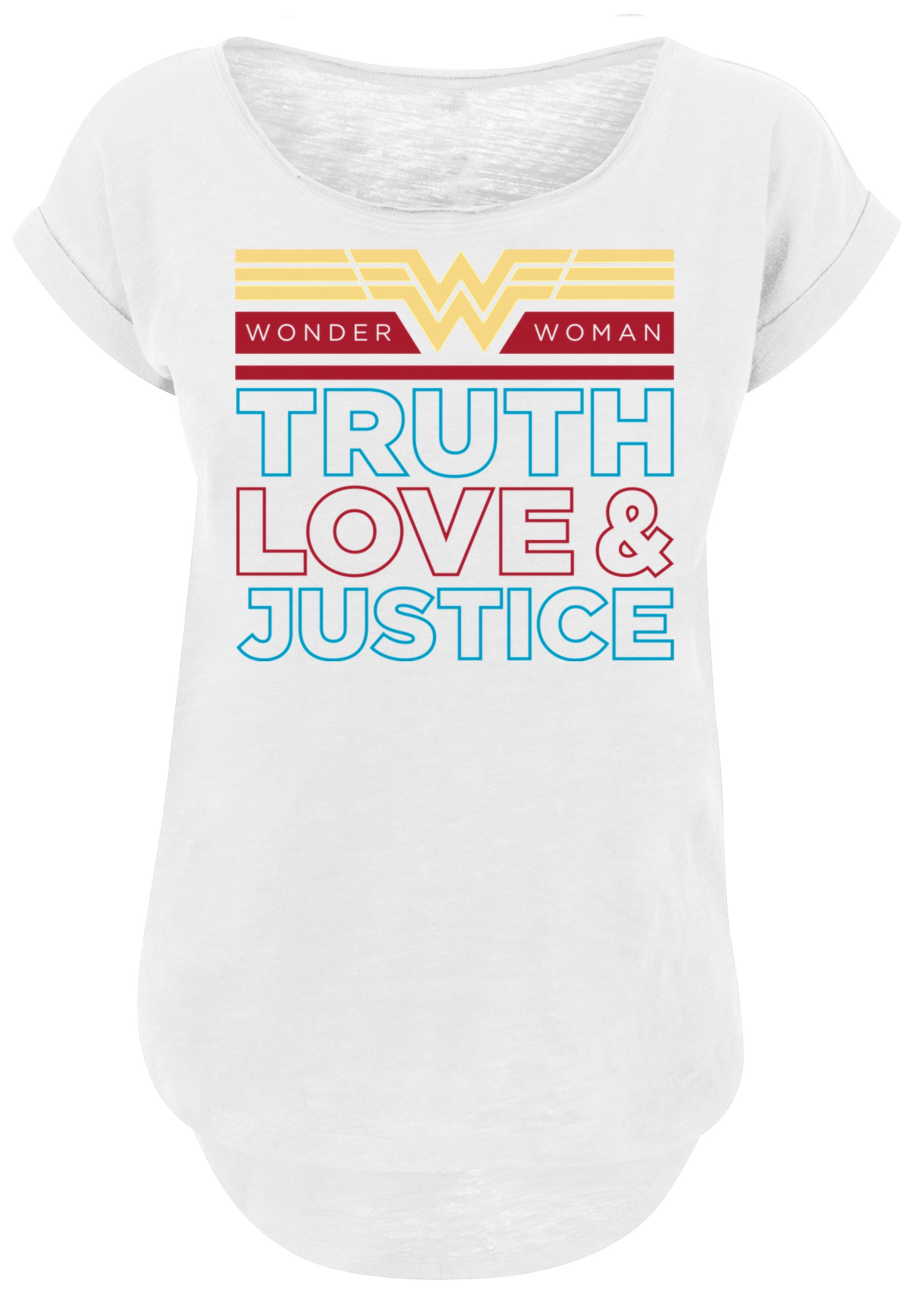 F4NT4STIC T-Shirt »DC Comics Wonder Woman 84 Truth Love And Justice'«, Print