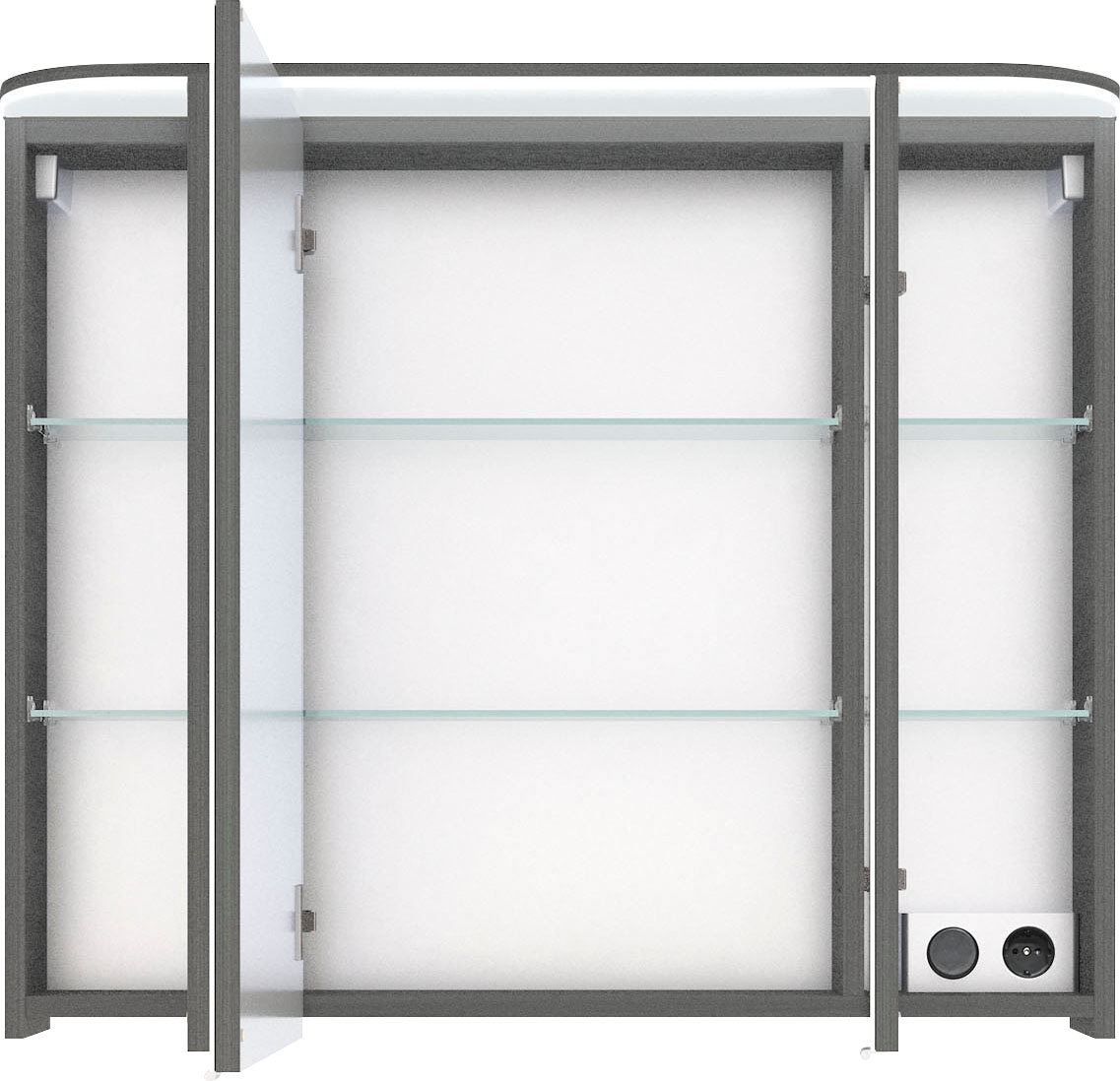 Saphir Badmöbel-Set »Balto Sprint 4-teilig, Mineralmarmor-Waschtisch mit LED-Spiegelschrank«, (5 St.), Midischrank und Unterschrank, inkl Türdämpfer, 5 Türen, 5 Schubladen