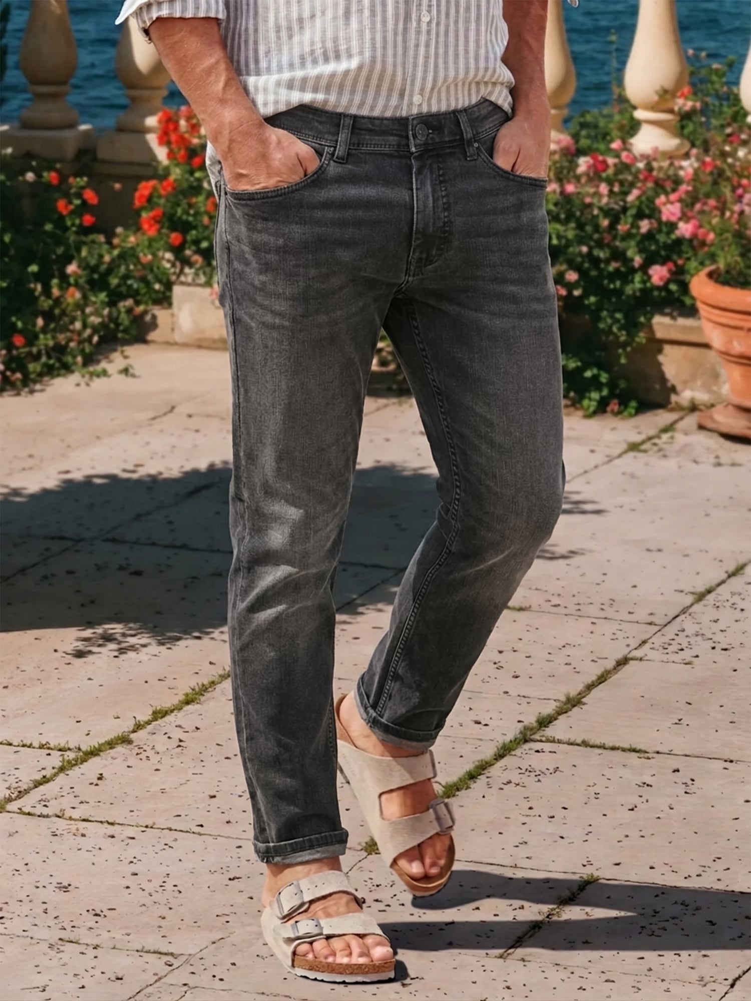 LERROS Relaxhose "Baxter Relaxed Fit Jeans – Bequemer Stretch 5-Pocket Denim" Bequeme Stretch-Jeans - pflegeleicht, ideal für Alltag & Freizeit