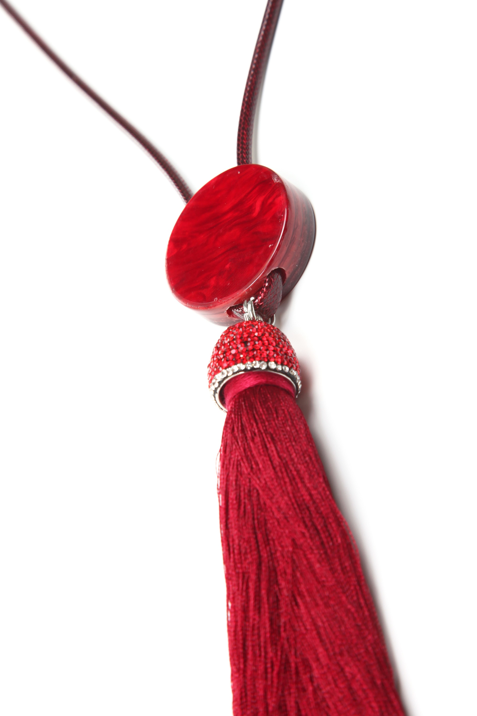 COLLEZIONE ALESSANDRO Lange Kette »Pya«, mit hochwertigem schimmernden Kunststoffelement