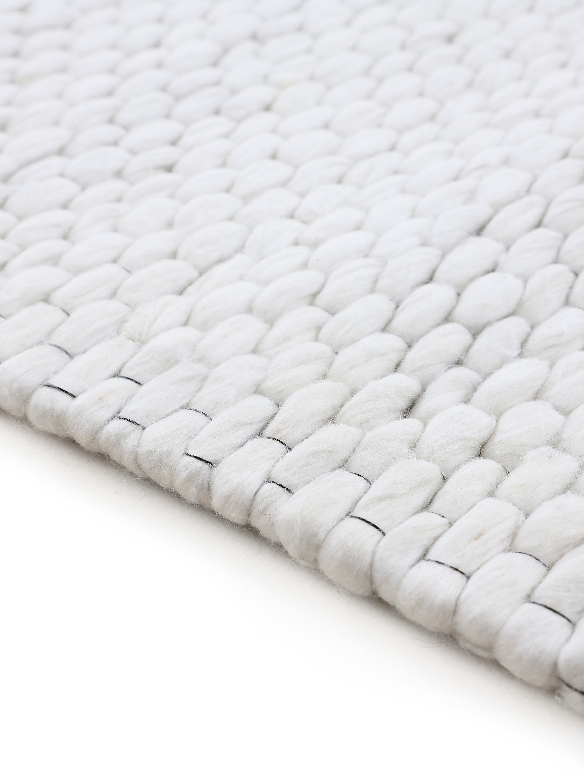 carpetfine Wollteppich »Sina«, rechteckig, 14 mm Höhe, Handweb Teppich, reine Wolle, meliert, handgewebt, weich & kuschelig
