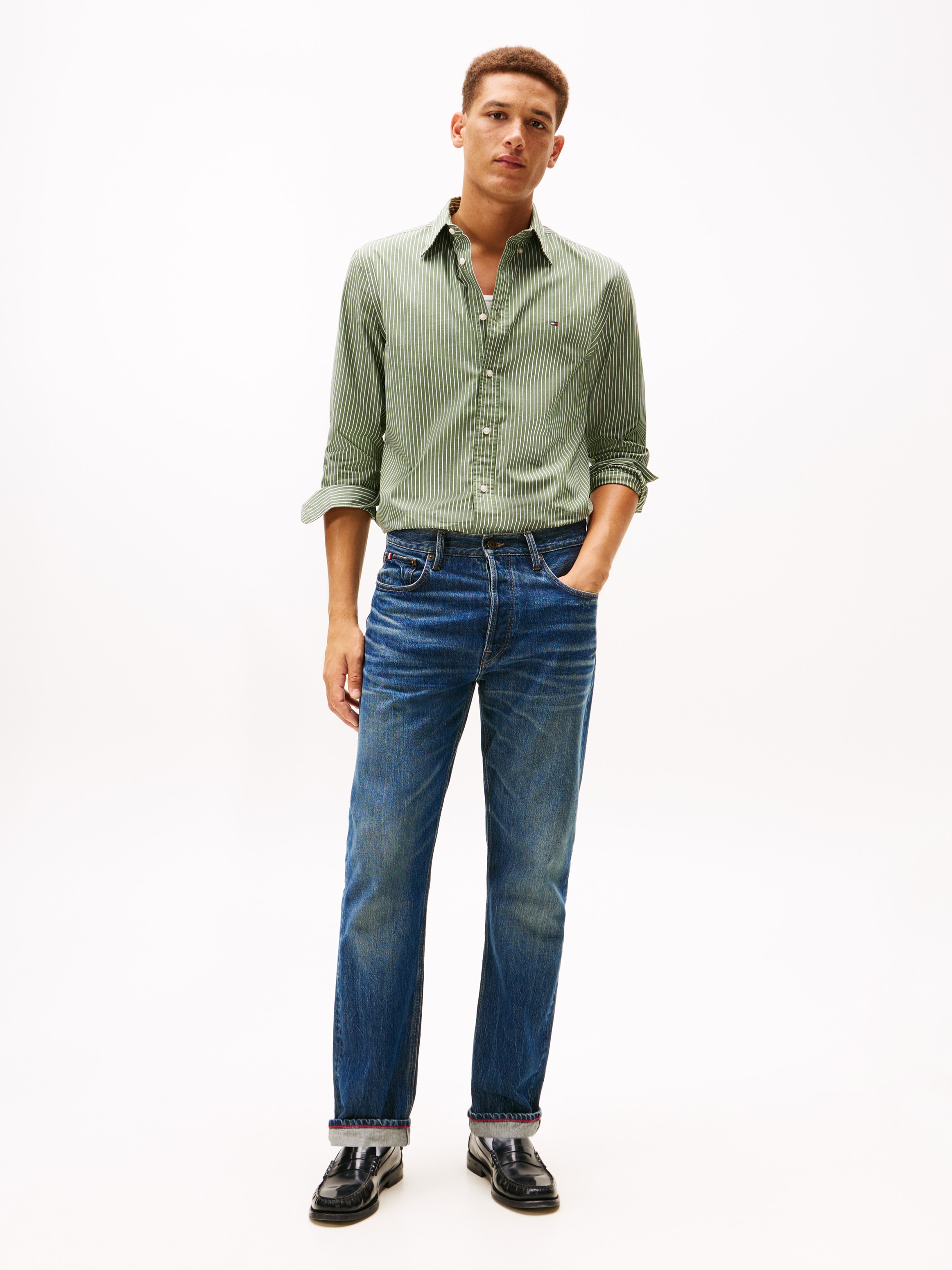 Thumbnail - Tommy Hilfiger Langarmhemd "CORE HAIRLINE POPLIN"