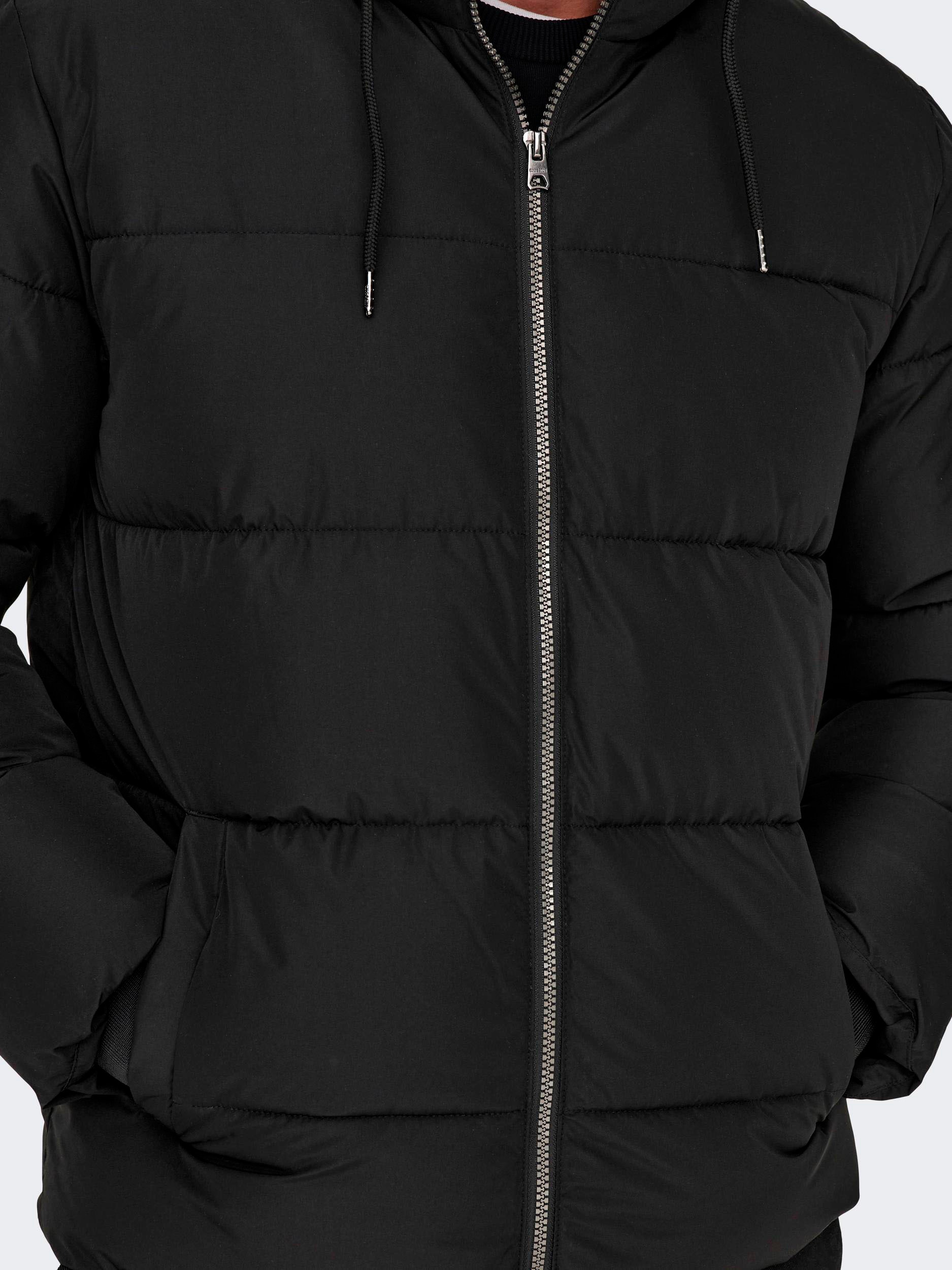 ONLY & SONS Steppjacke »ONSMARLON LIFE HOOD PUFFER JACKET OTW VD«, mit Kapuze
