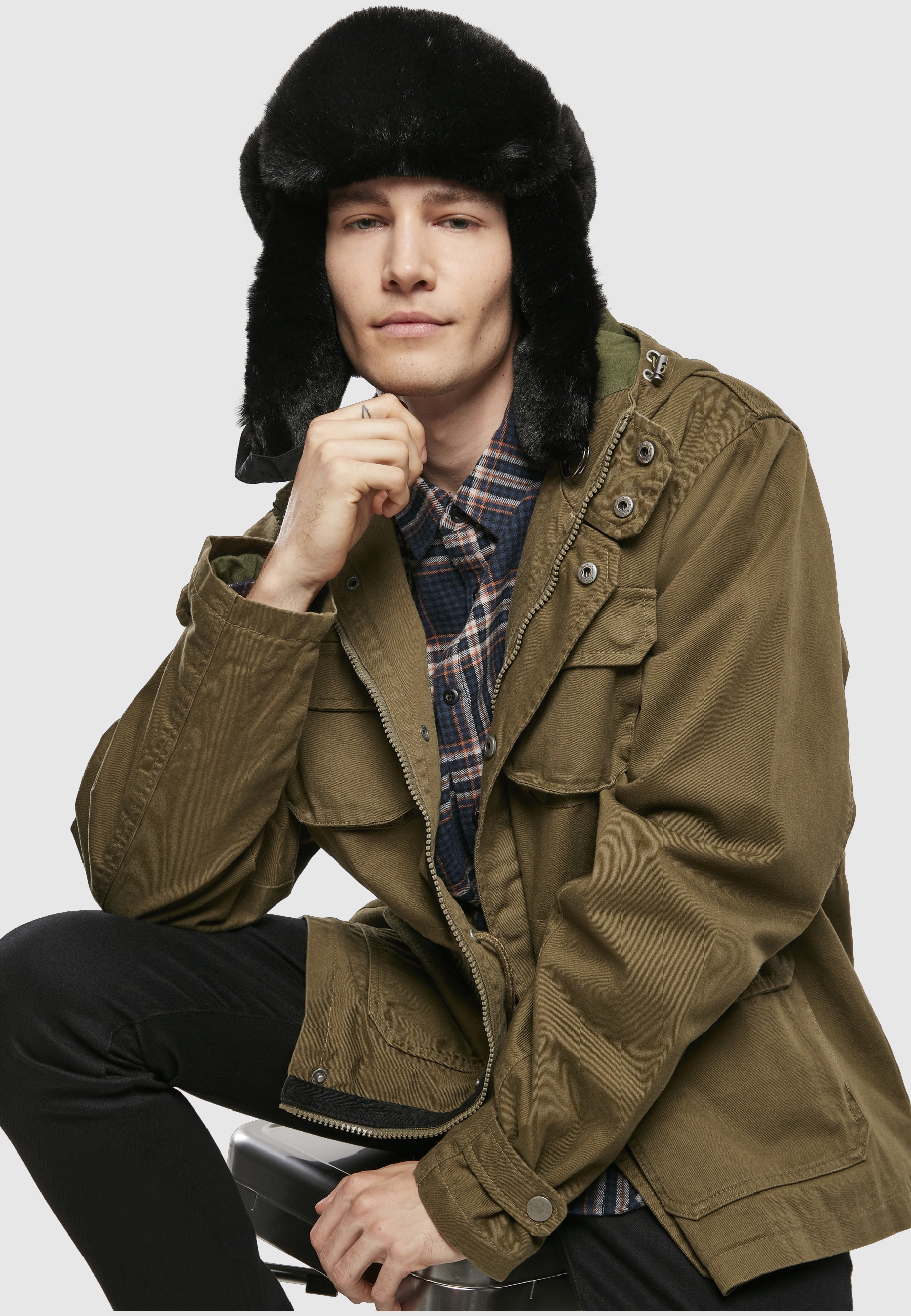 URBAN CLASSICS Beanie »Urban Classics Unisex Nylon Trapper Hat« 1 Stk.