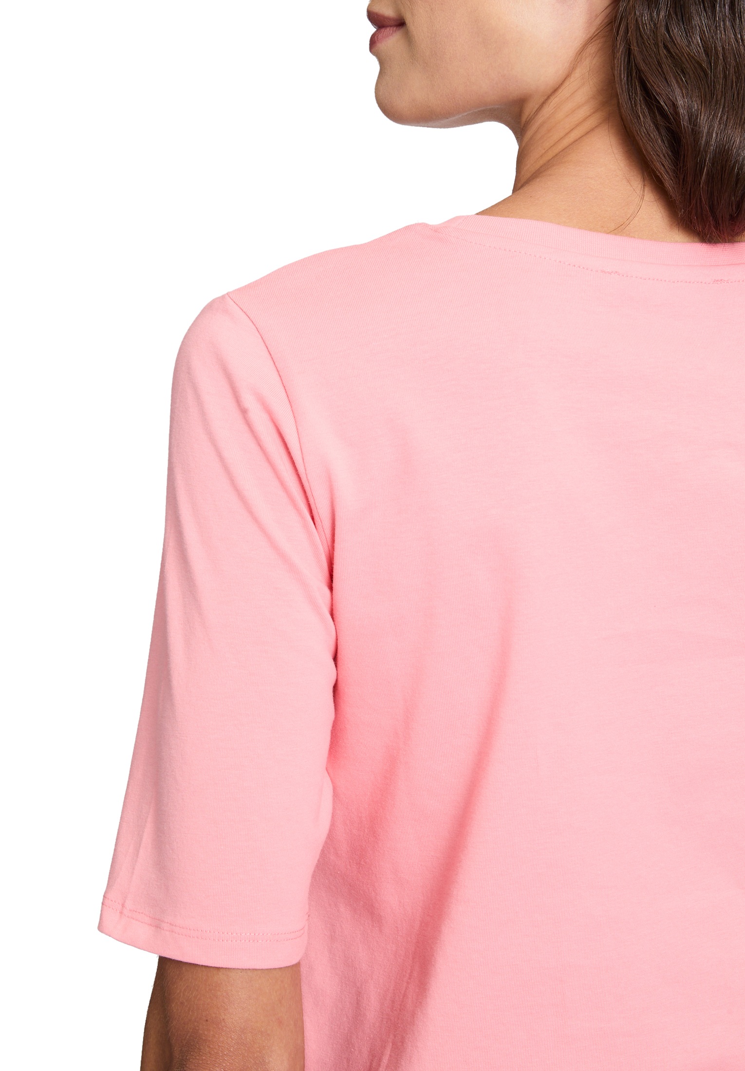 Betty Barclay Kurzarmshirt »Betty Barclay Damen Basic Shirt mit Rundhalsausschnitt«, (1 tlg.), Rippbündchen