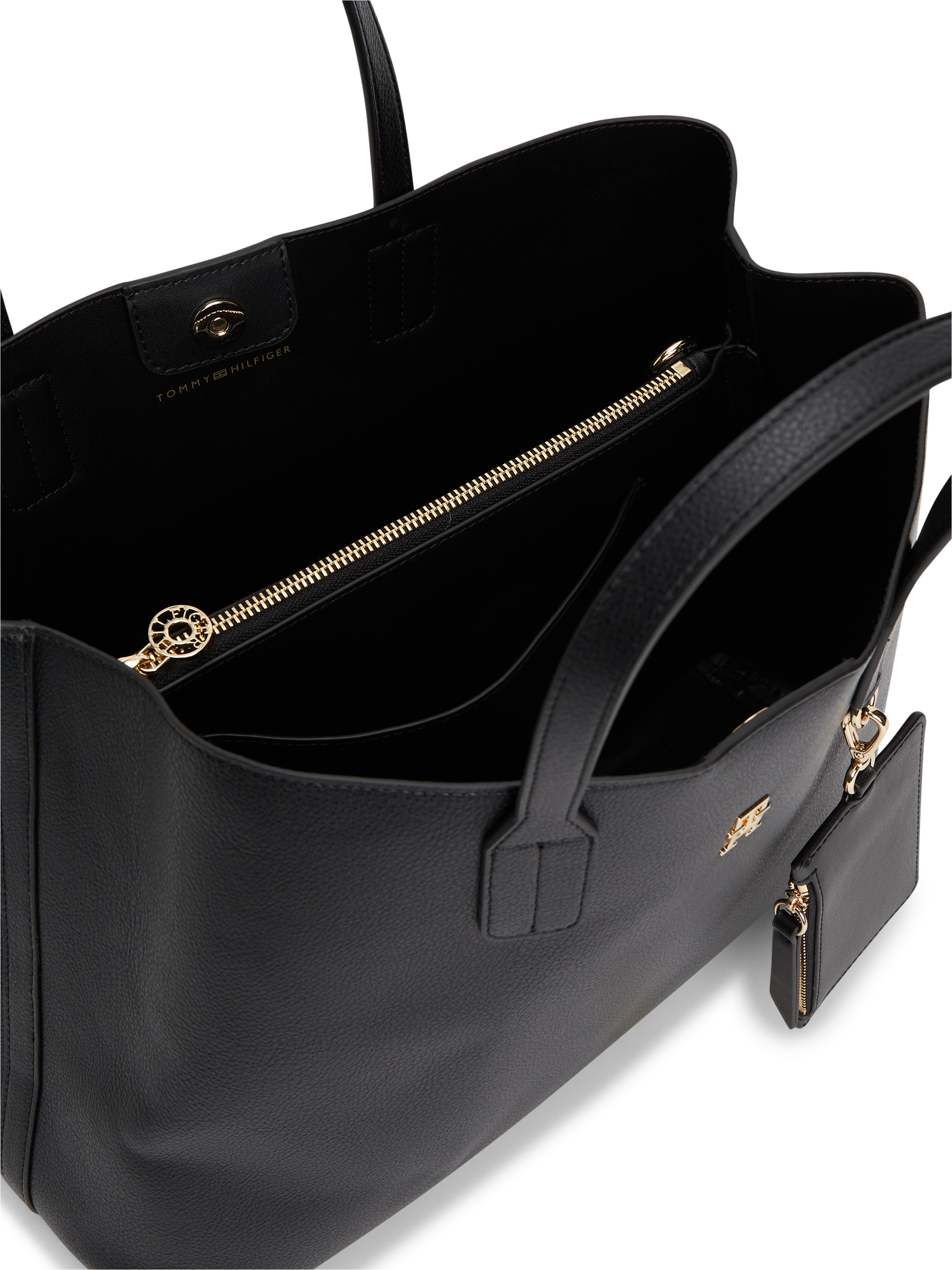 Tommy Hilfiger Henkeltasche »TH ICON SATCHEL« Damen Handtasche, Shopper, Satchel mit Taschenanhänger