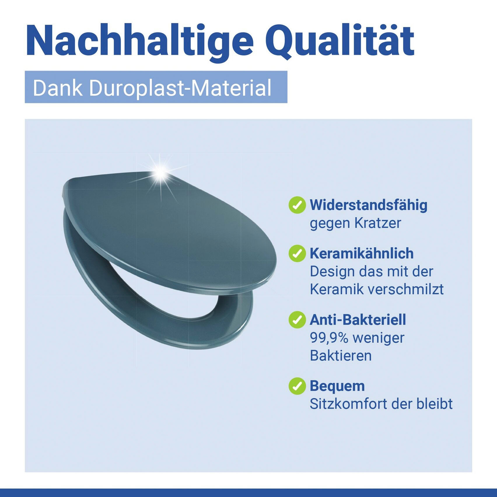 WENKO WC-Sitz »Samos Slate Blue«