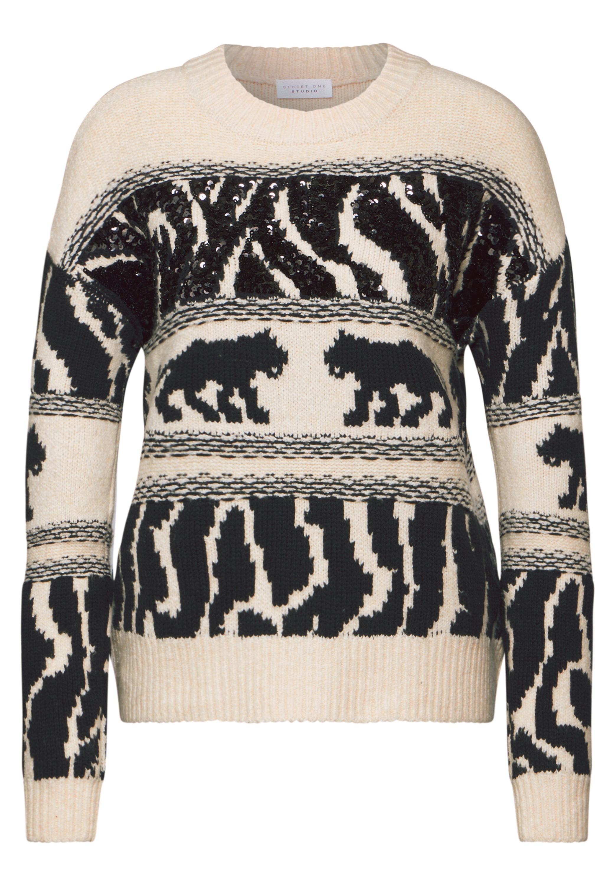 STREET ONE STUDIO Strickpullover, mit Muster