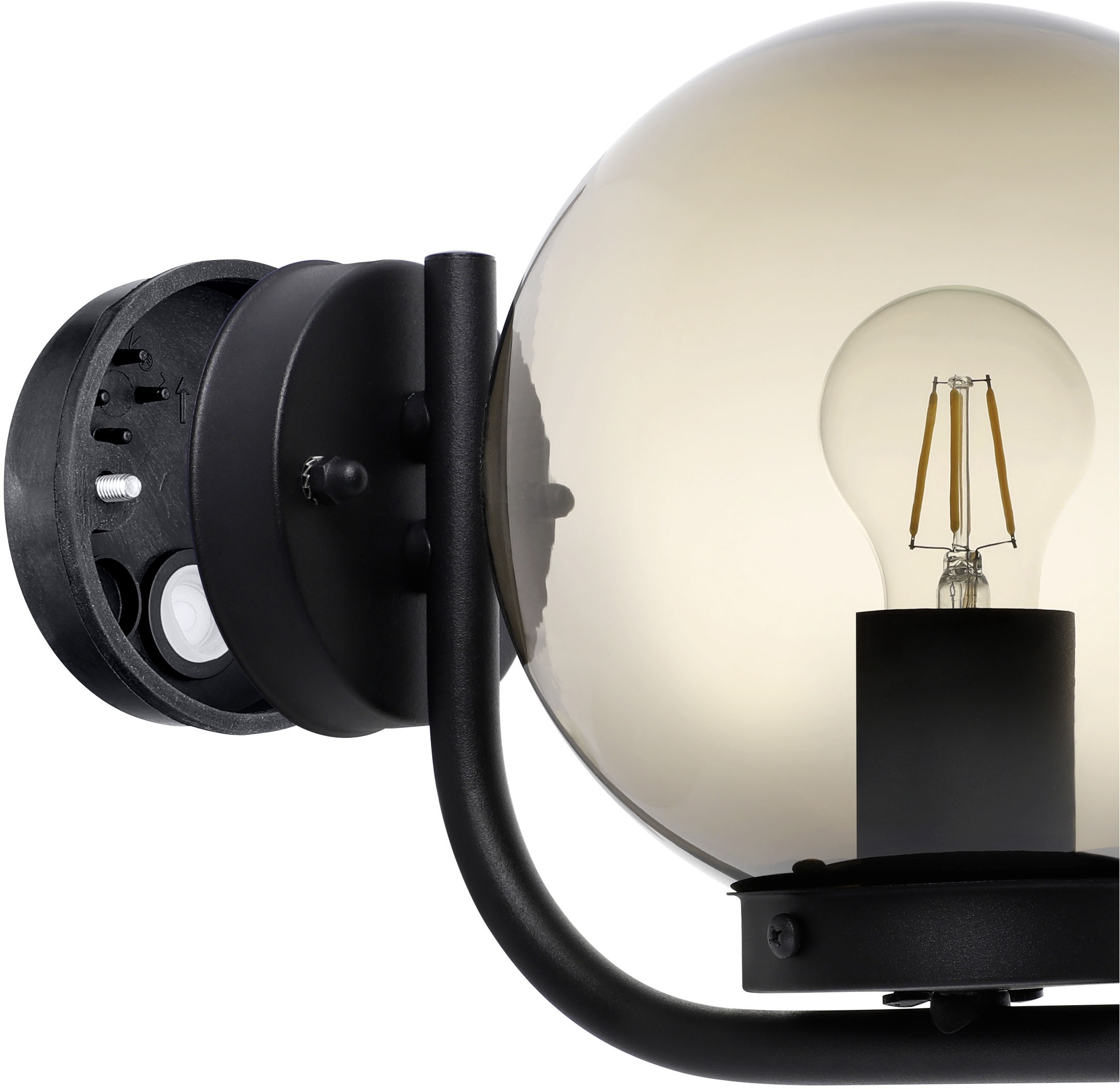 EGLO Wandleuchte »TAVERNA Wandlampe - Stahl verzinkt - E27 - 1X28W - IP44« E27 1 Stk. Außenbeleuchtung, Außenwandleuchte, Terrasse, L20 x H23 x AL25,5 cm