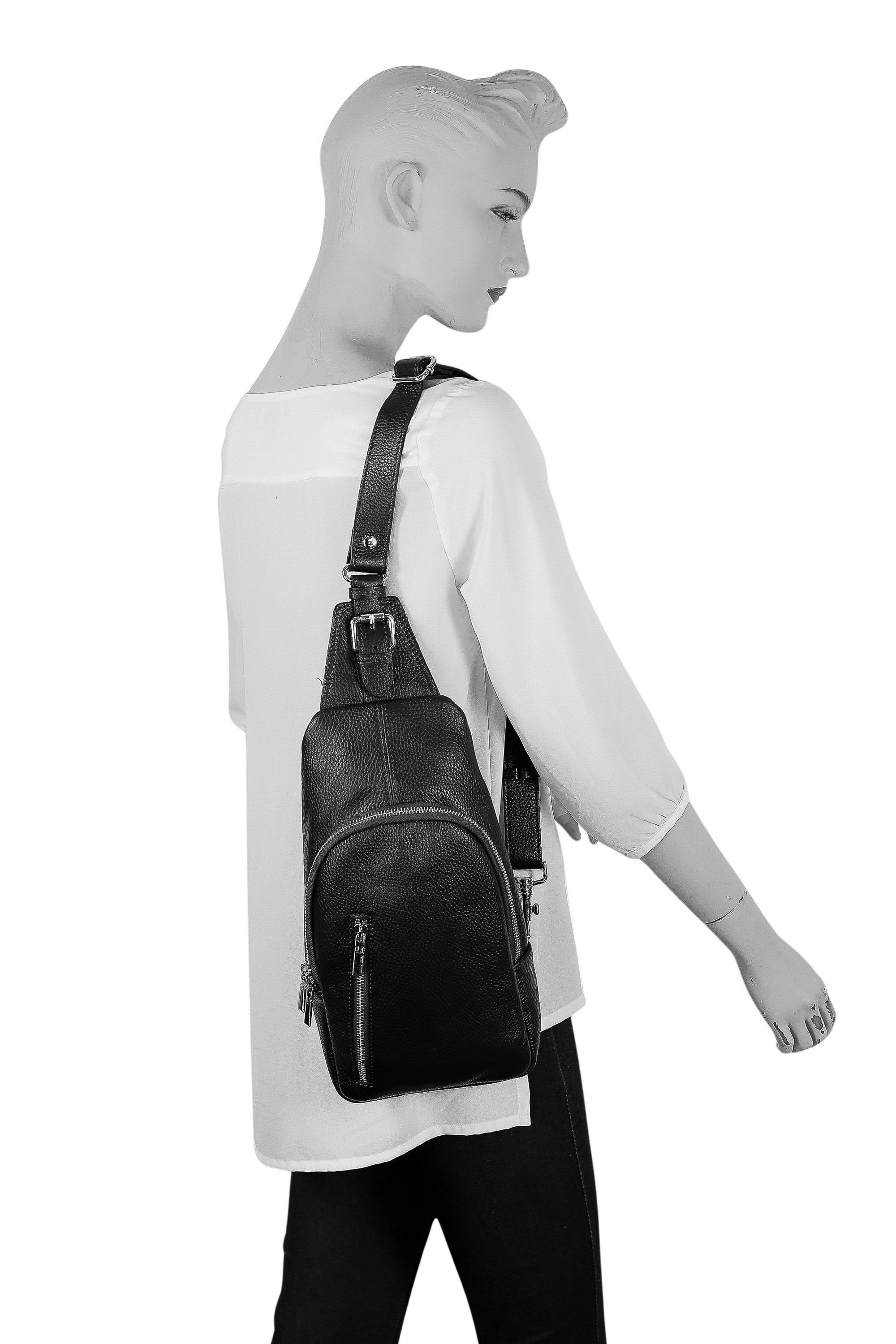 COLLEZIONE ALESSANDRO Umhängetasche »Betty«, echtes Leder, viele Fächer