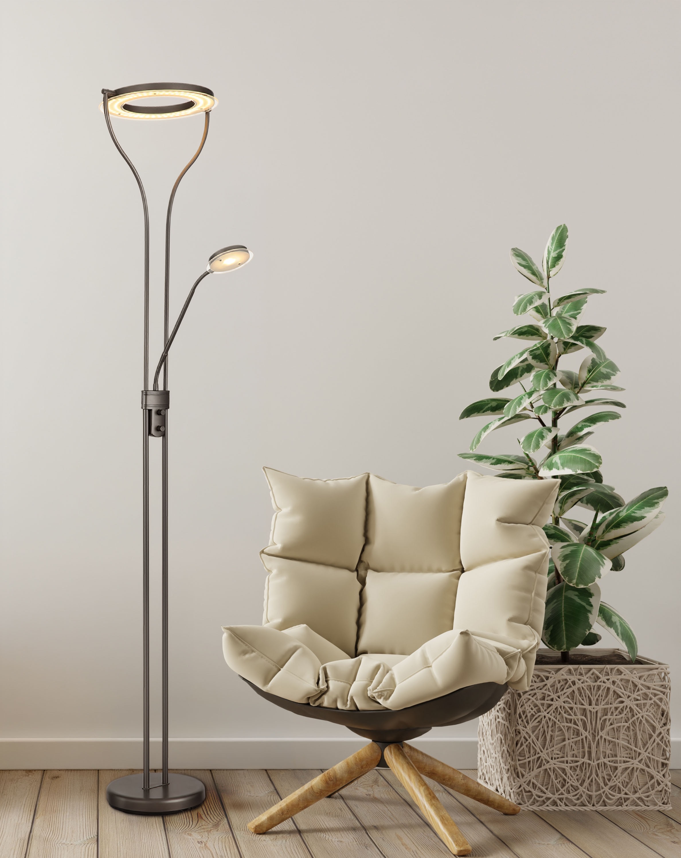 GLOBO LIGHTING Deckenfluter »EBRO« LED-Modul 1 Stk. LED Deckenfluter, dimmbar, 3000K, modern & hell