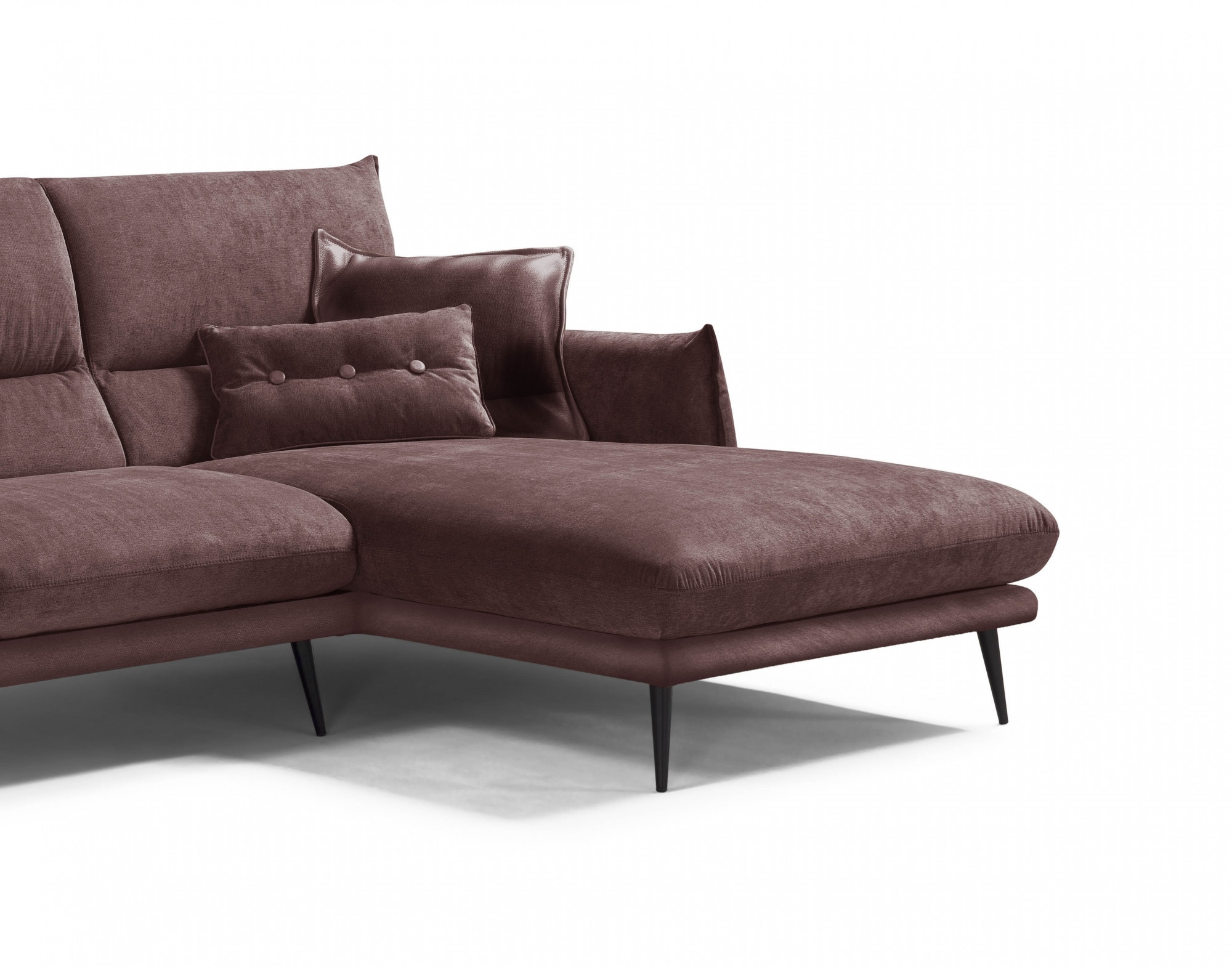 Egoitaliano Ecksofa »FUNNY, hochwertiges und aktuelles Design, bequeme Rückenlehne«, hochwertiger Sitzkomfort, L-Form