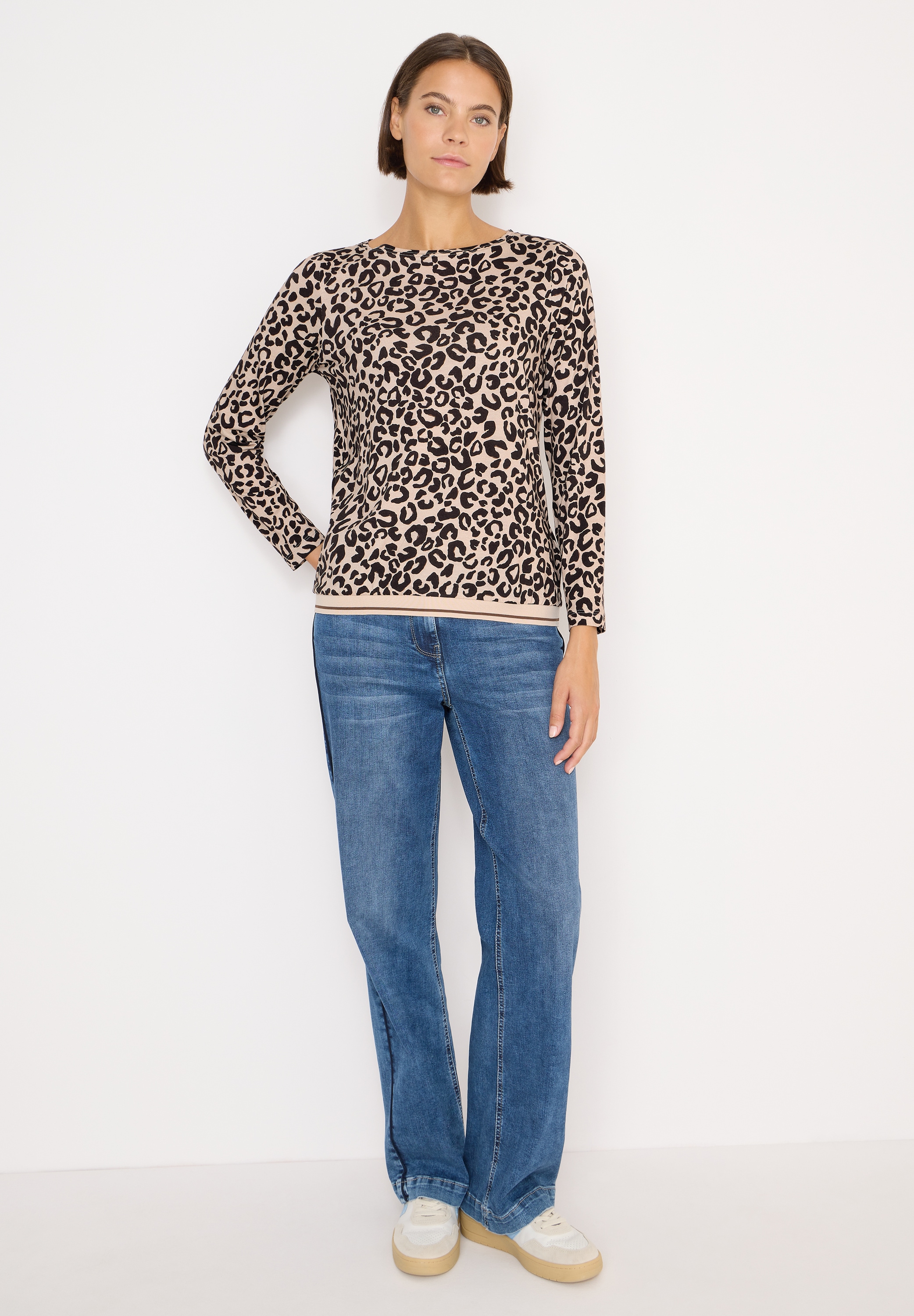 Cecil Langarmshirt, mit U-Boot-Ausschnitt