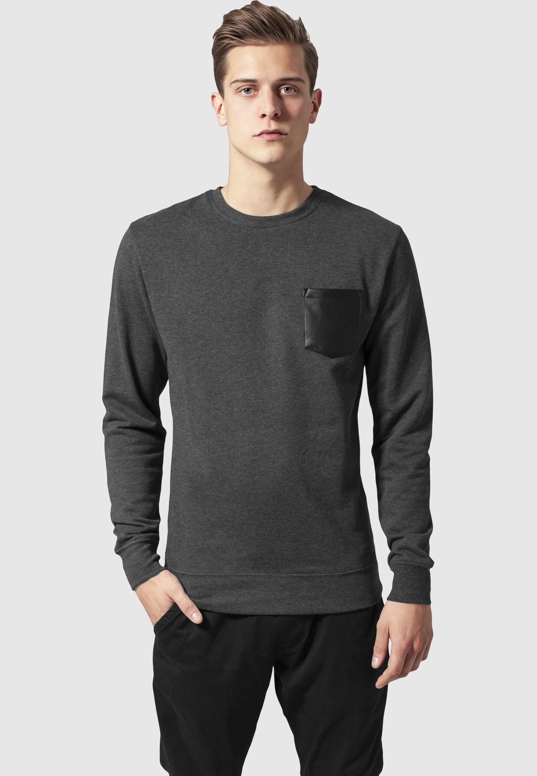 URBAN CLASSICS Sweatshirt »Urban Classics Herren Contrast Pocket Crewneck«, 1 Stk.

