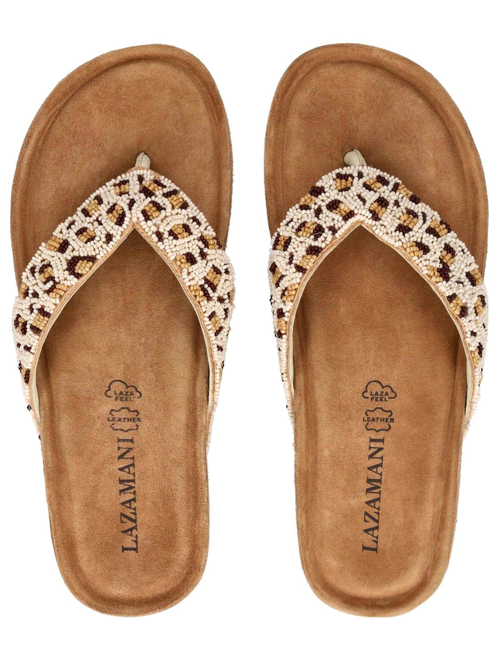 Lazamani Zehentrenner »Lazamani Pantoletten Leder/Textil«