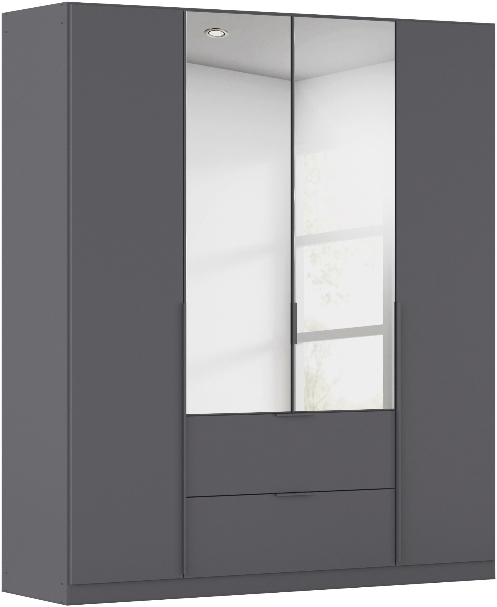 OTTO home Drehtürenschrank "Kleiderschrank Schrank Garderobe AGORDO mit Dekor- oder Hochglanzfront" in zwei Griff-Farben, Breiten 91-360 cm, mit Außenschubkästen, in 7 Breiten und 2 Höhen MADE IN GERMANY