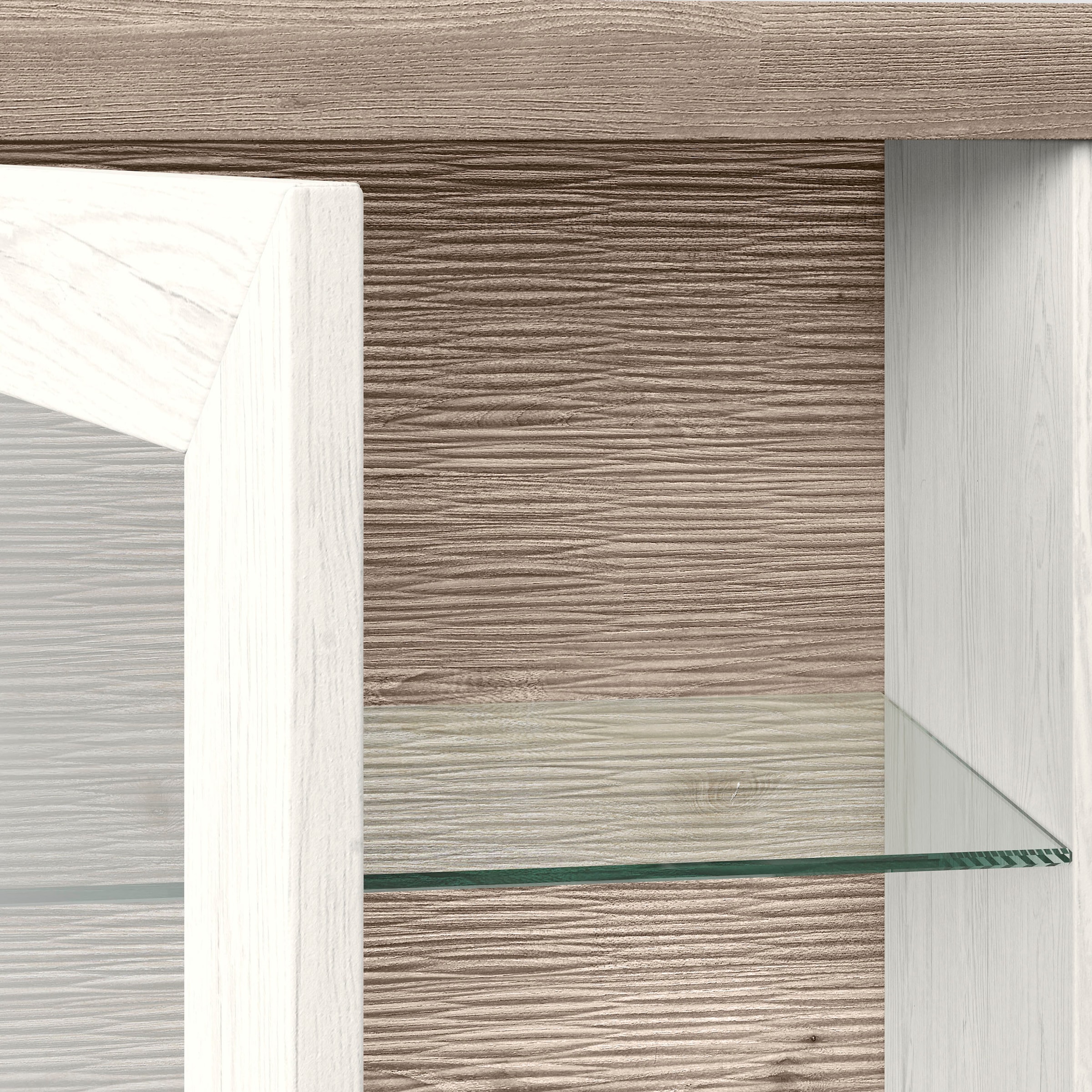 set one by Musterring Highboard »York«, Typ 13 und 14, mit Glastür und Schubkasten, 3 Farbvarianten, B 105 cm