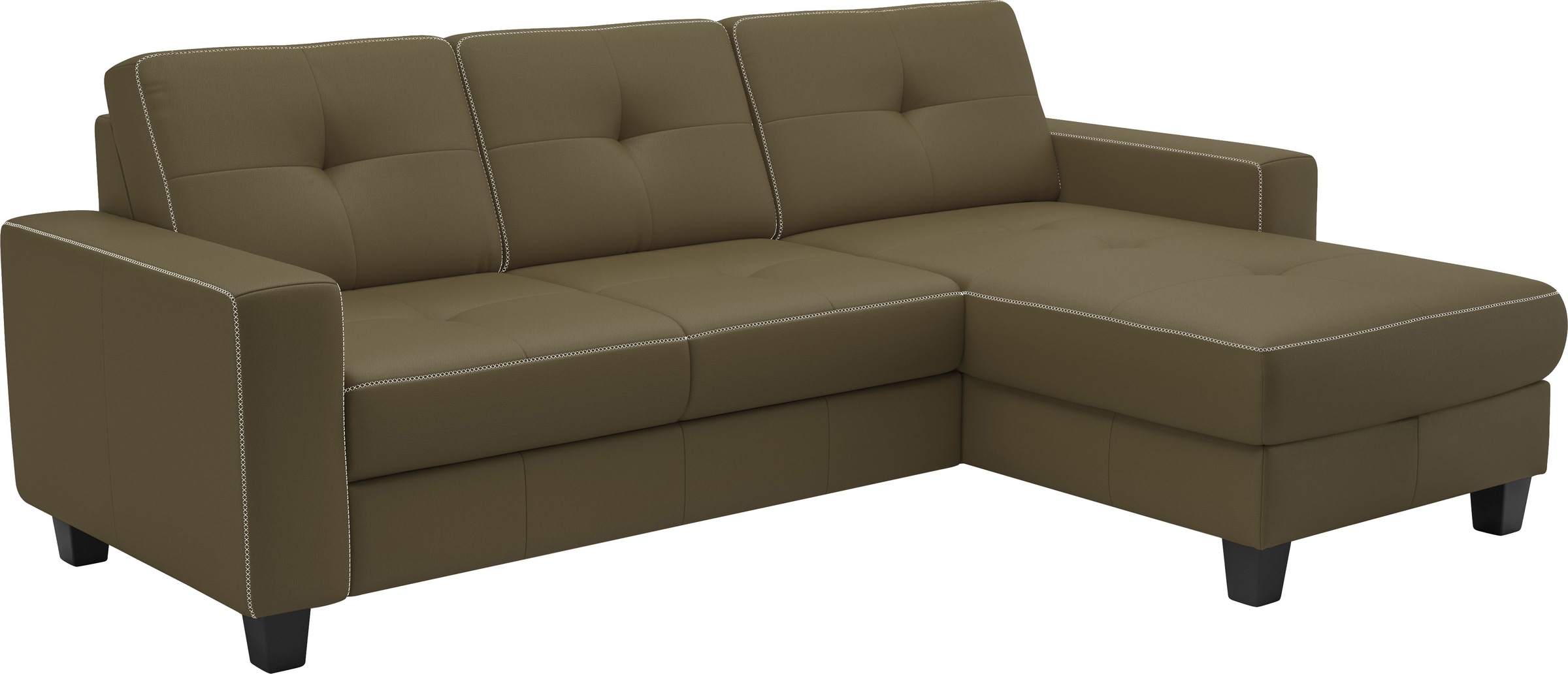 Ecksofa HOME AFFAIRE "Varese", olive, B:239cm H:91cm T:164cm, Sofas, Ecksofa, wahlweise mit Bettfunktion und Bettkasten 8