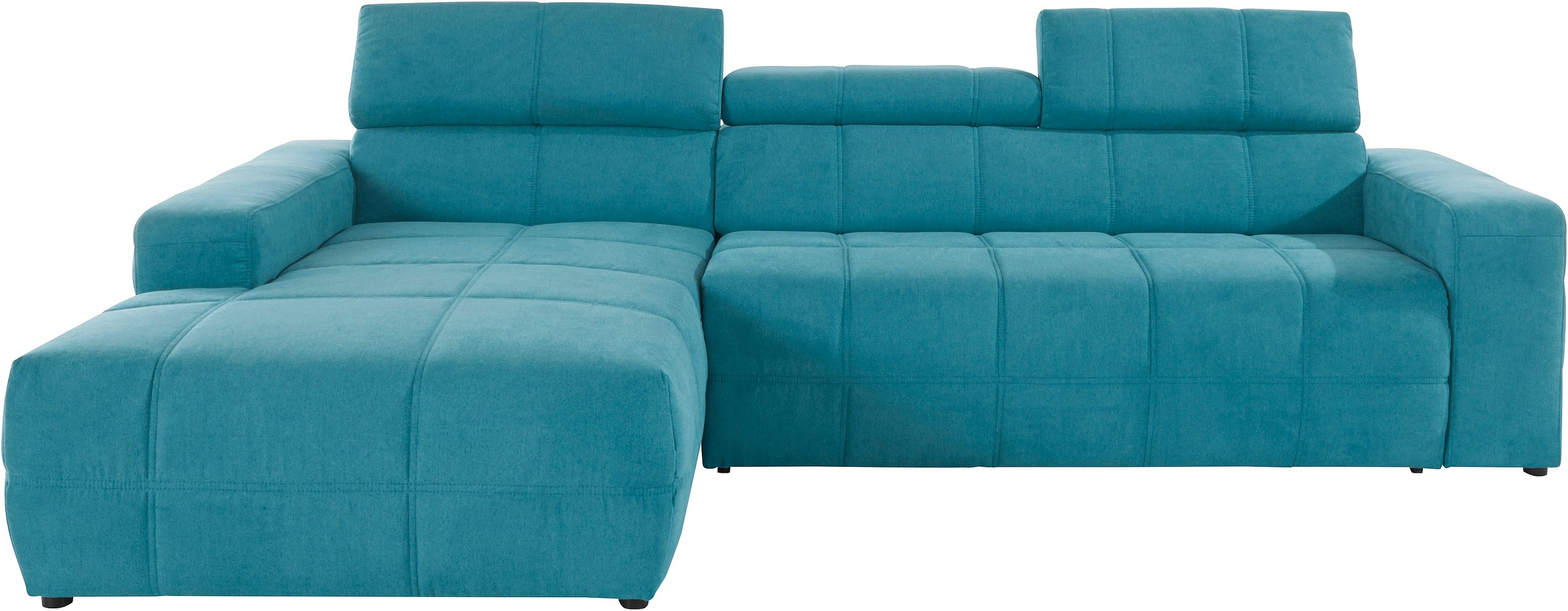 DOMO collection Ecksofa »Brandon große Ausführung B/T/H: 289/177/80 cm, auch in Leder und Cord«, mit Kopfteilverstellung, wahlweise Sitztiefenverstellung, L-Form