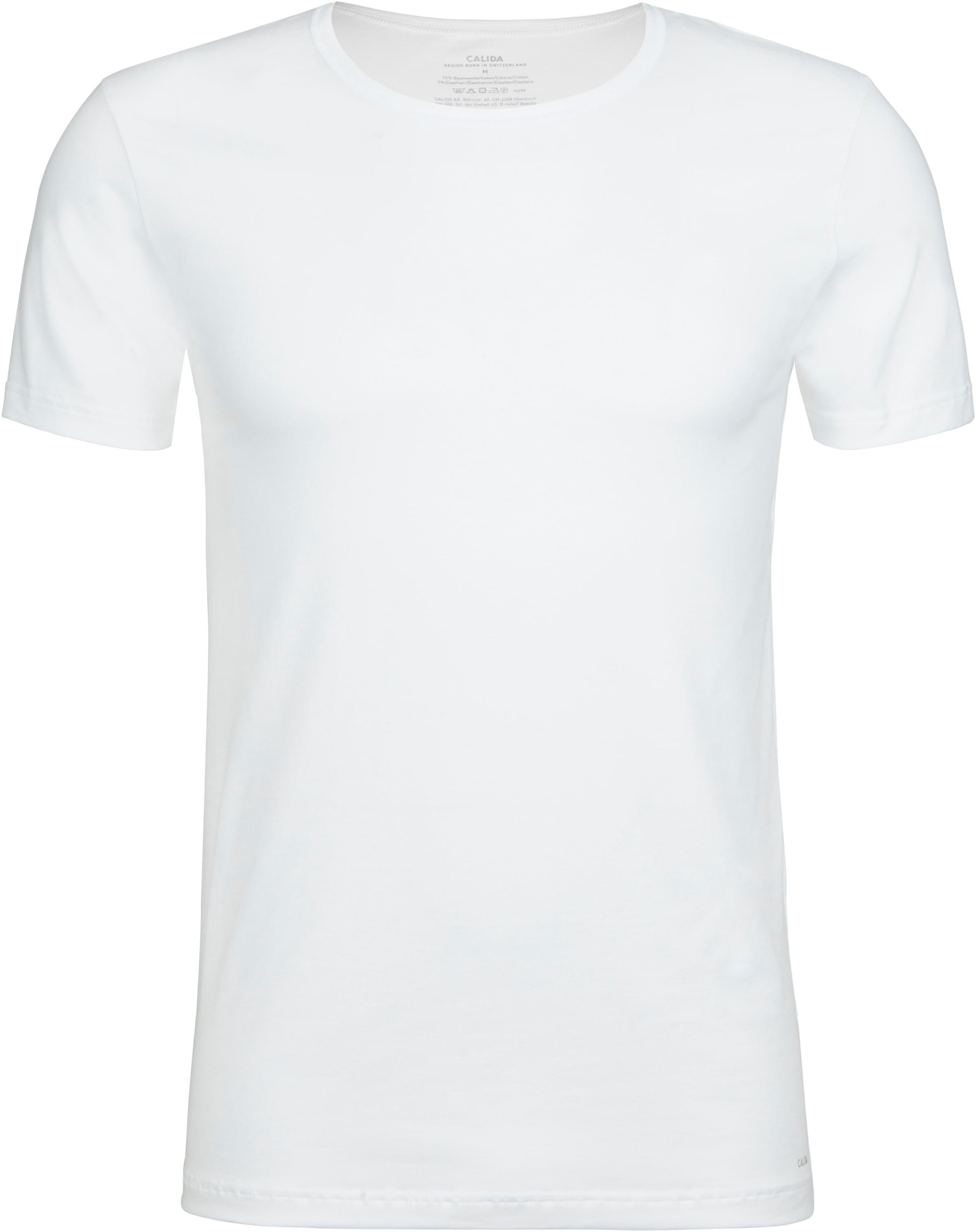CALIDA Kurzarmshirt »Cotton Code«, Rundhals-Shirt, moderner Schnitt
