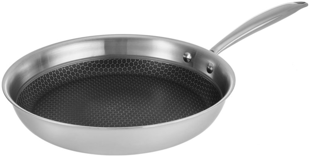 RESTO Kitchenware Bratpfanne »Achird Pfanne aus Tri-Ply (Edelstahl + Aluminium + Edelstahl) ofenfest« Edelstahl 18/10 1 Stk. tlg. Die 3-schichtige Basis ermöglicht eine Energieeinsparung von 25%