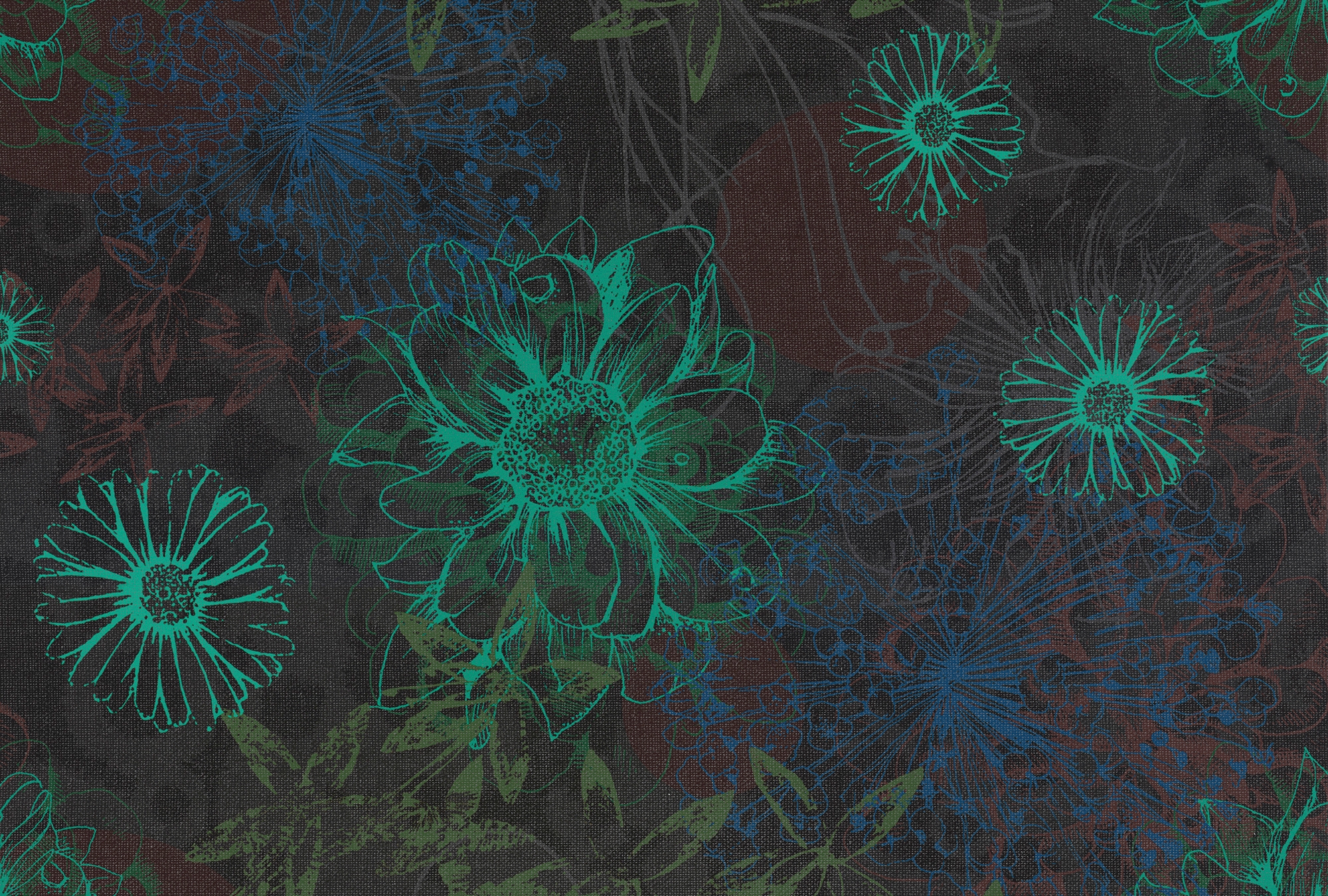 Architects Paper Fototapete "Atelier 47 Flower Artwork 2" floral glatt Vlies, Wand, Schräge, Decke