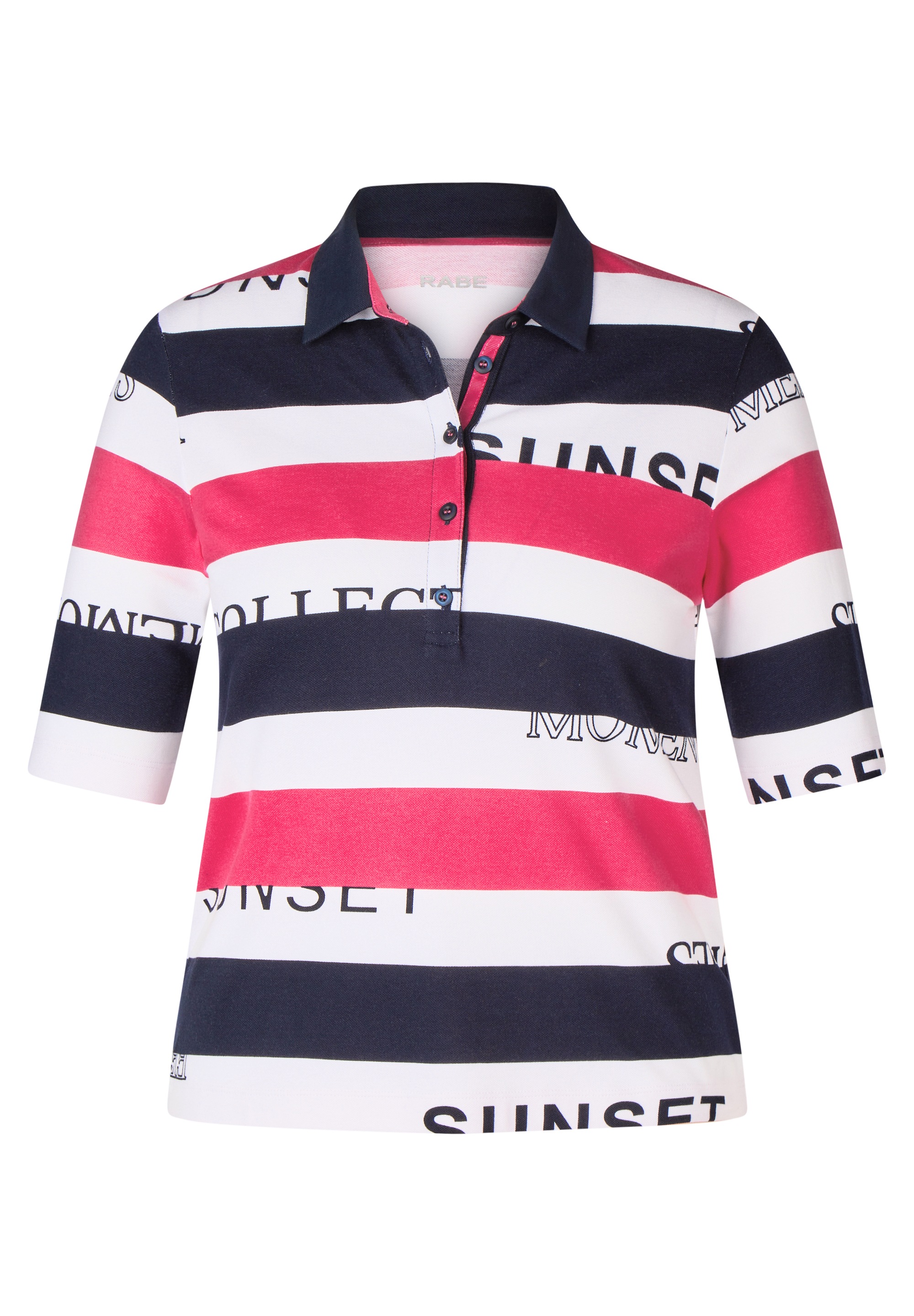 Rabe Print-Shirt »Rabe Poloshirt mit Blockstreifen«