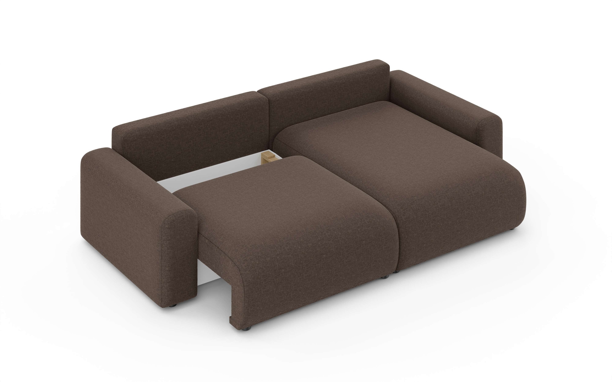 Home affaire Ecksofa »LAKESIDE klein mit Bettfunktion und Bettkasten, B/T/H 235/142/84 cm«, L-Form, Recamiere beidseitig montierbar, mit Wellenunterfederung