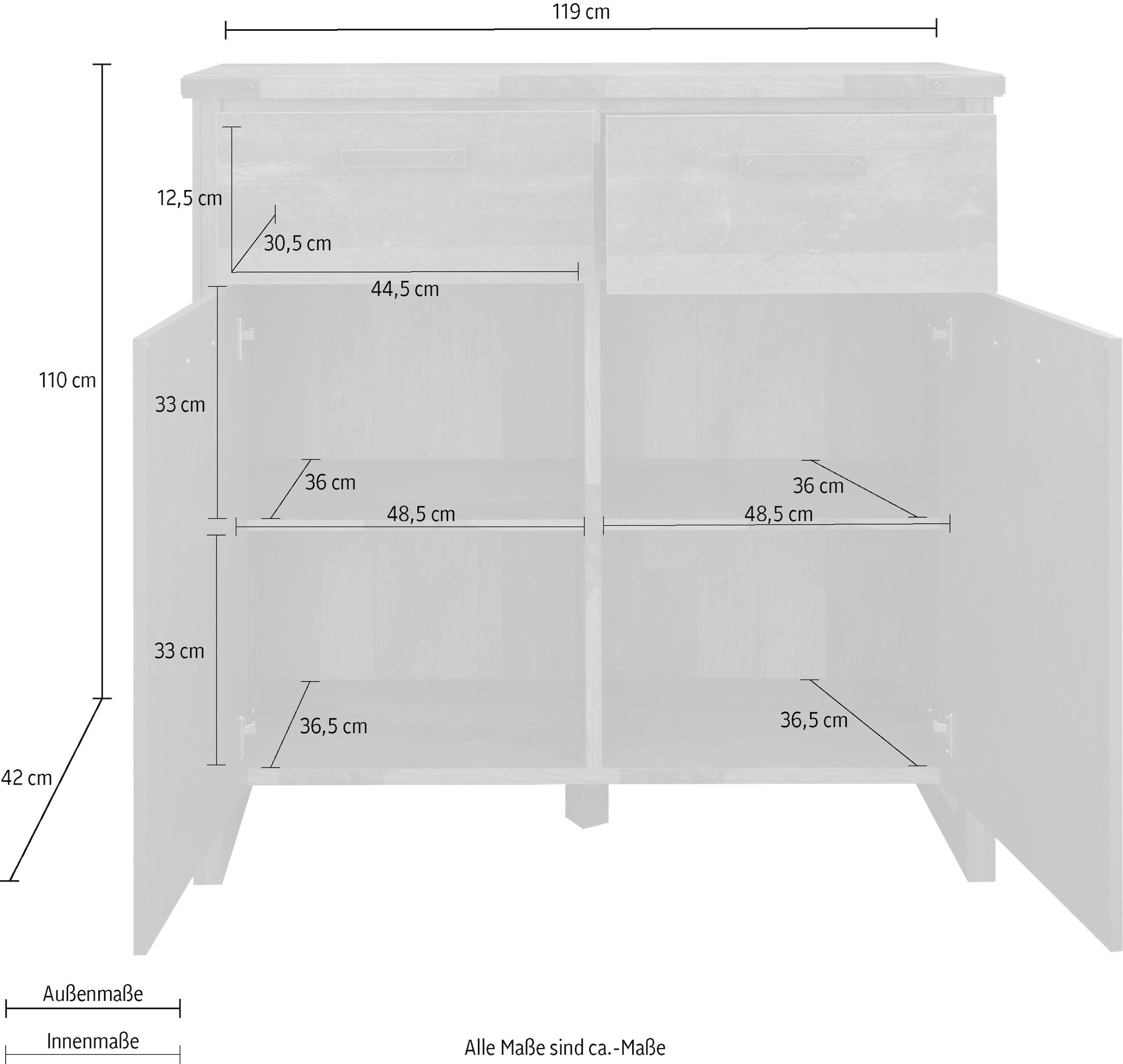 Home affaire Kommode »Bristol«, Breite 119 cm